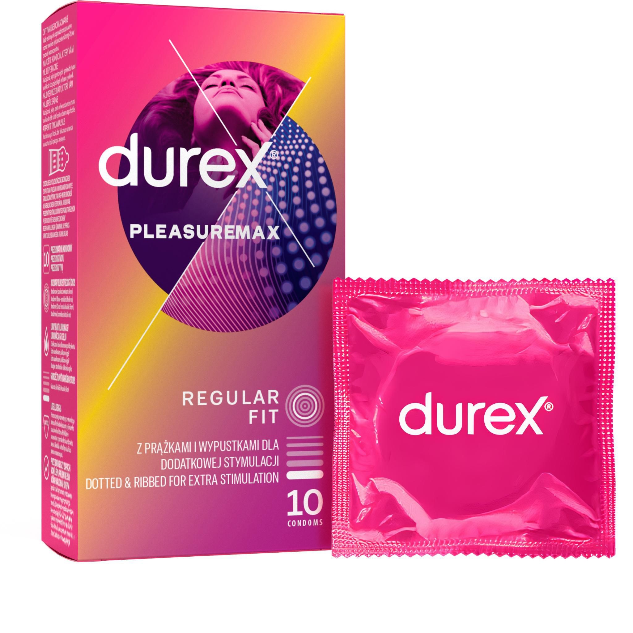 Drogerie a kosmetika - Durex Pleasuremax kondomy 10 ks