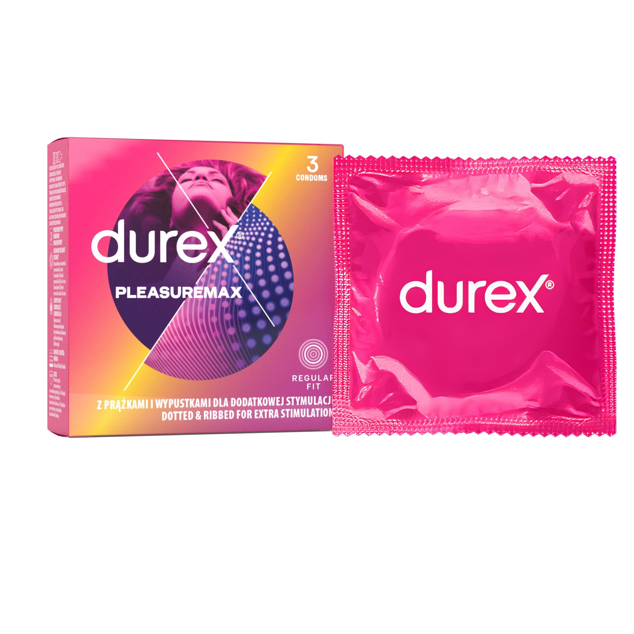 Drogerie a kosmetika - Durex Pleasuremax kondomy 3 ks