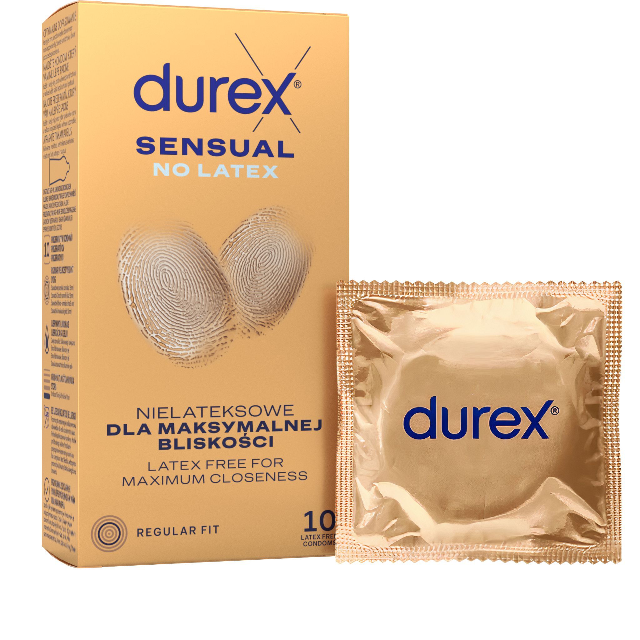 Drogerie a kosmetika - Durex Sensual No Latex kondomy 10 ks