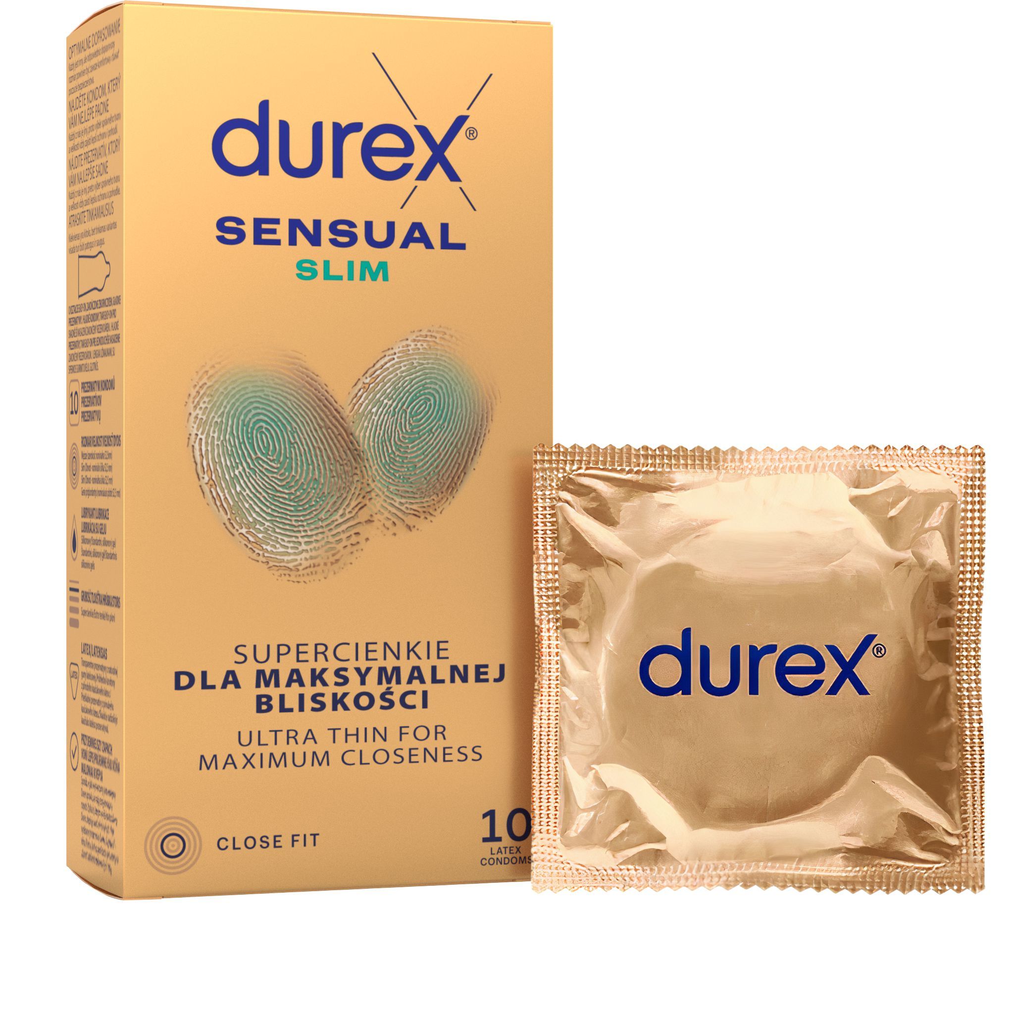 Drogerie a kosmetika - Durex Sensual Slim kondomy 10 ks