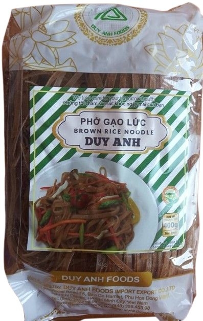 Trvanlivé potraviny - Duy Anh Rýžové nudle široké celozrnné 400g
