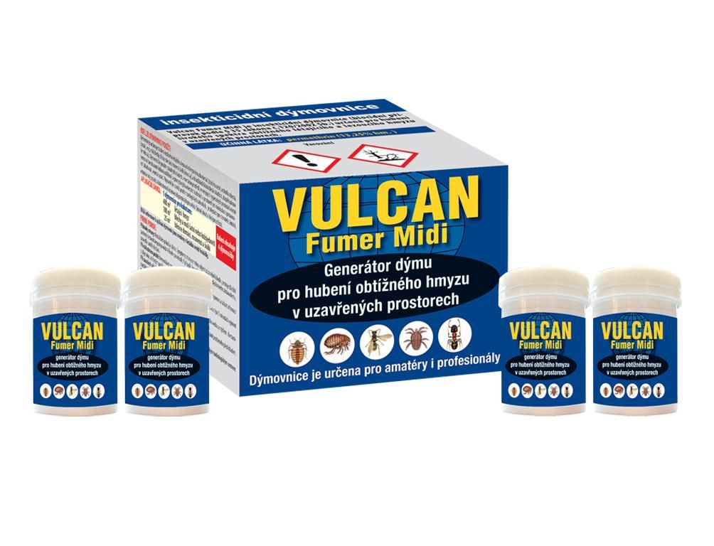 Dýmovnice VULCAN FUMER MIDI proti hmyzu 4ks