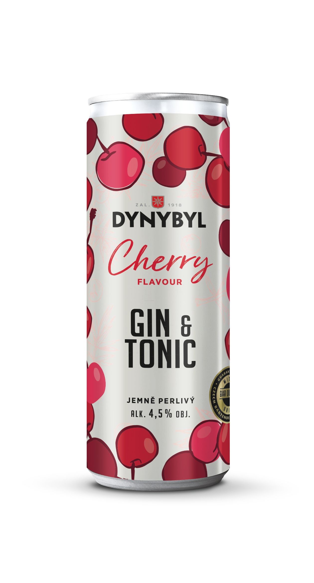 Nápoje - Dynybyl Gin & Tonic Cherry 4.5% 0.25l
