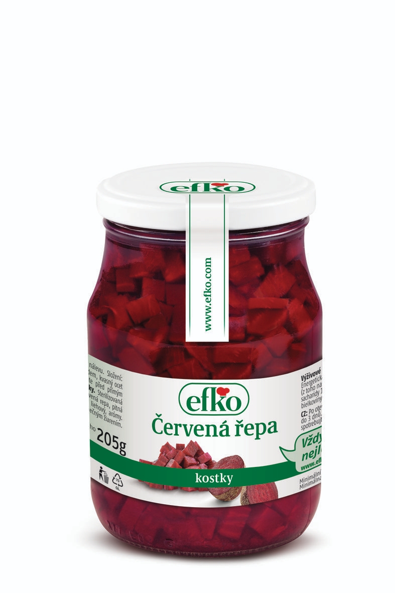 Trvanlivé potraviny - Efko Červená řepa kostky 370 ml