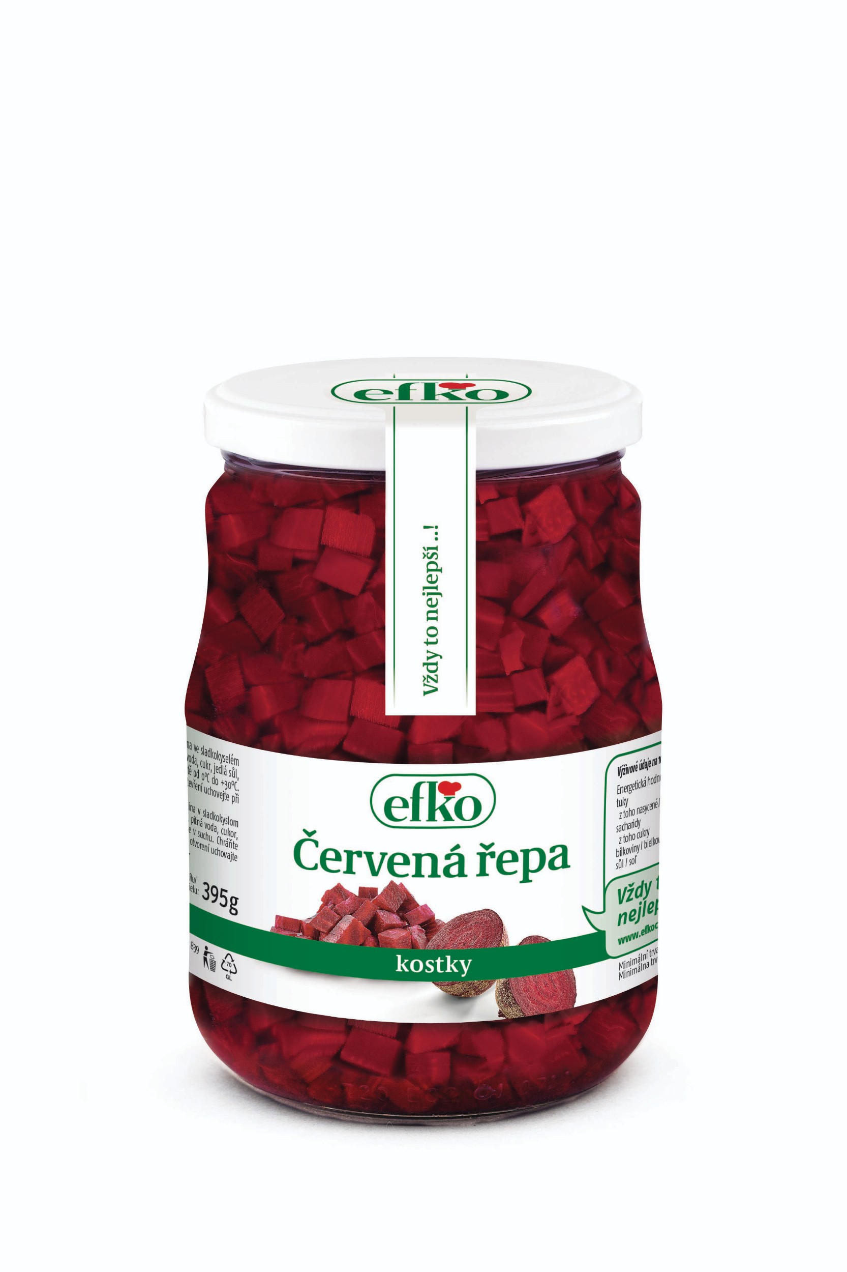 Trvanlivé potraviny - Efko Červená řepa kostky 670 g