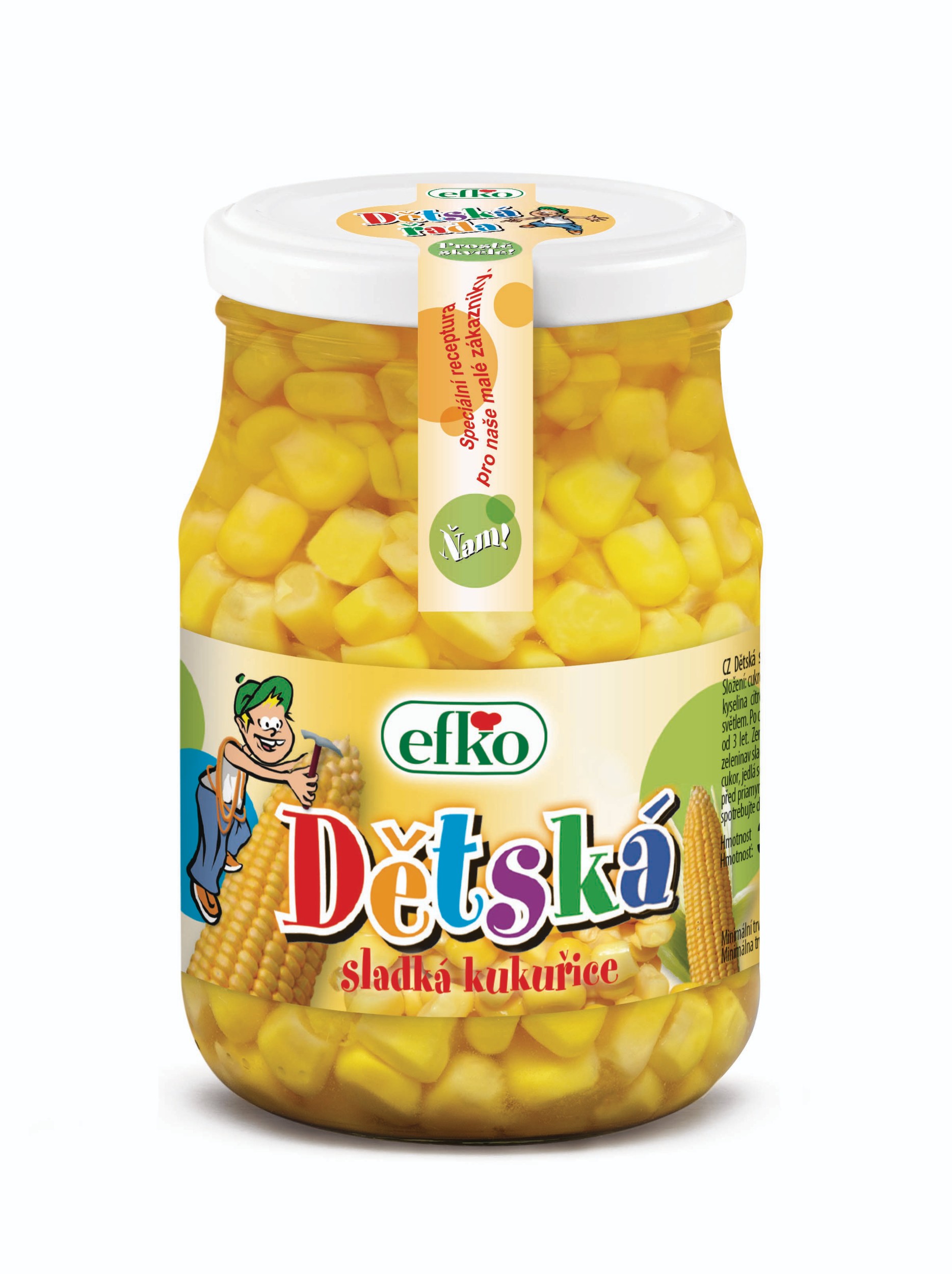 Trvanlivé potraviny - Efko Dětská sladká kukuřice 370 ml