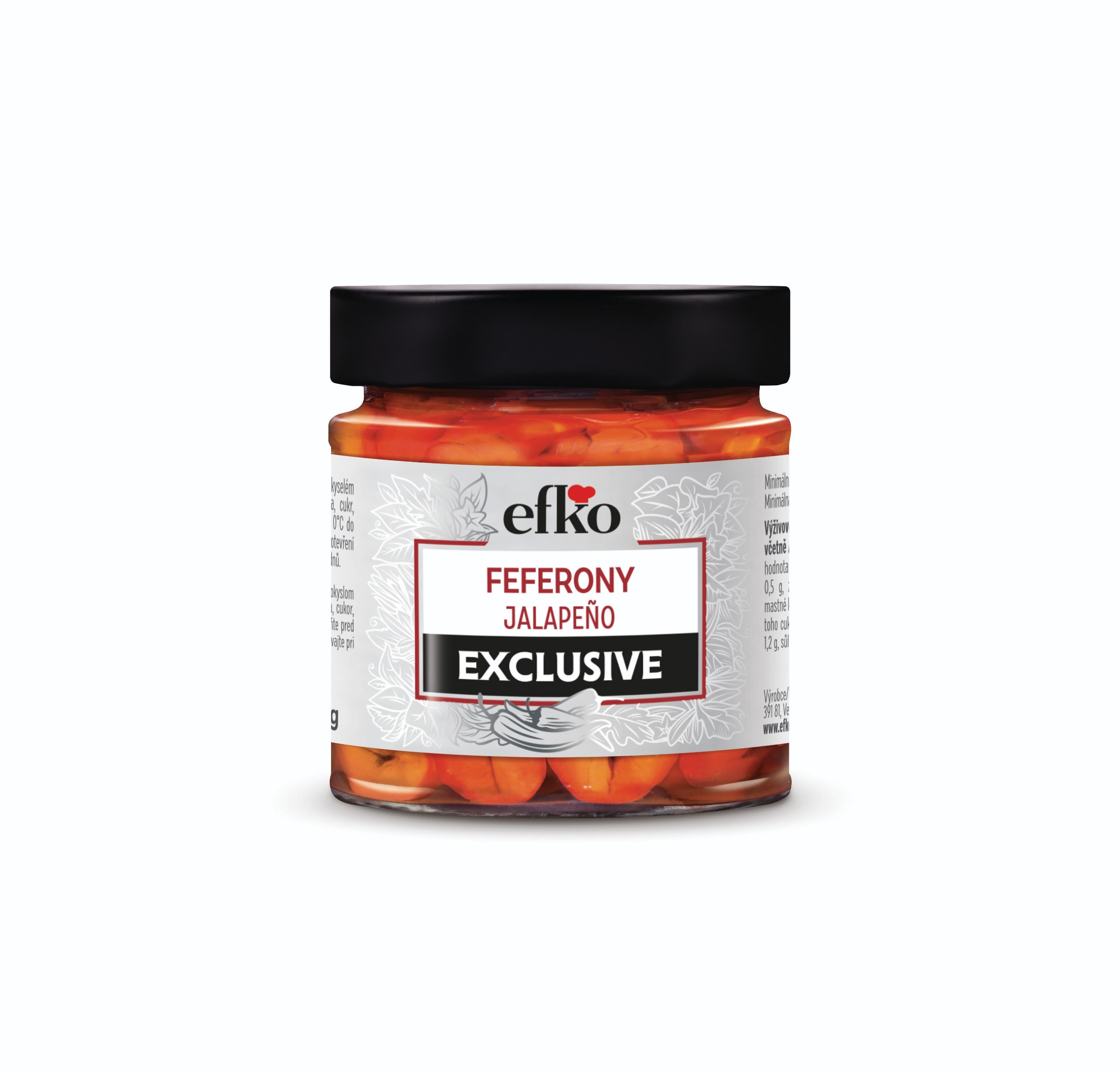 Trvanlivé potraviny - Efko Feferony Jalapeňo Exclusive 210 ml