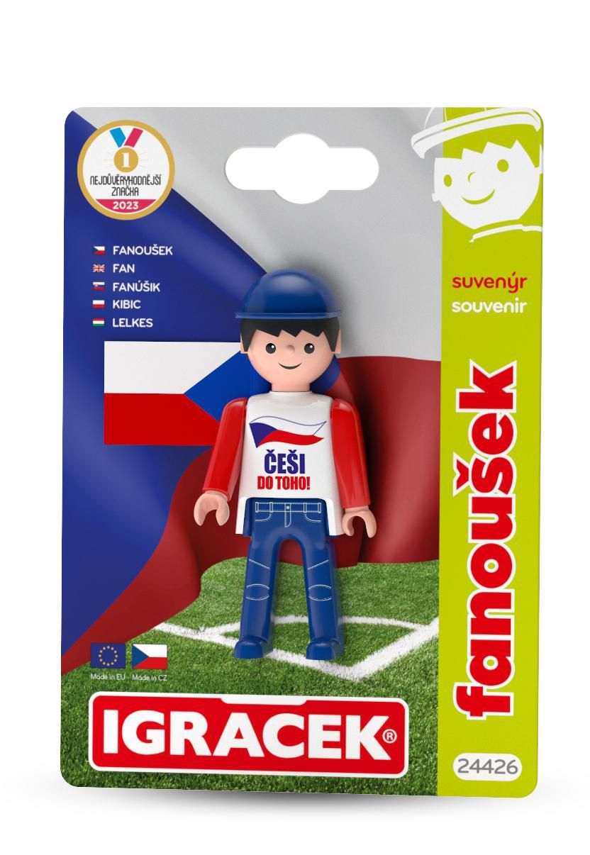Svět dětí - Efko Igráček Fanoušek - figurka s vlajkou