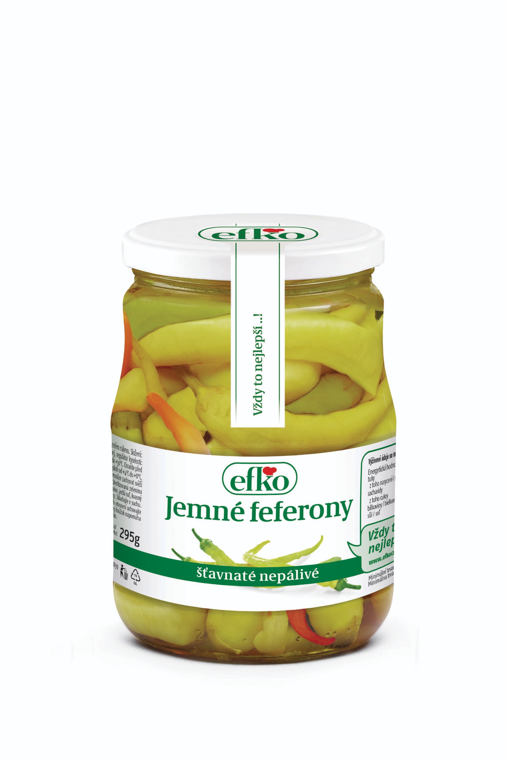 Trvanlivé potraviny - Efko Jemné feferony 720 ml