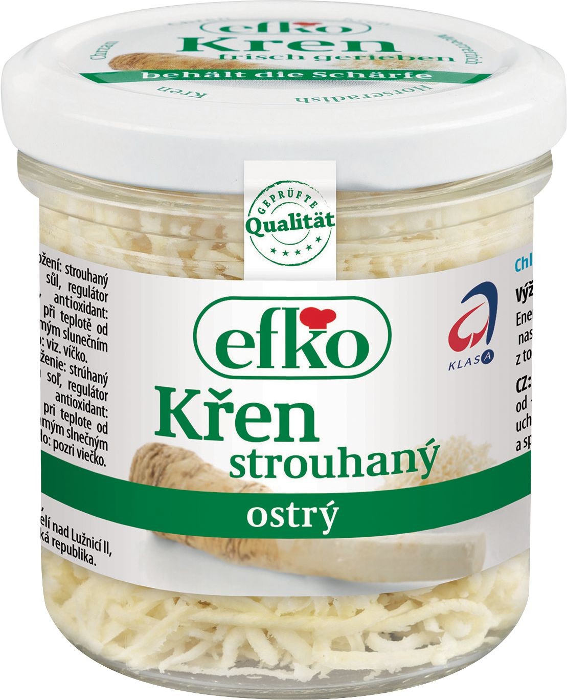 Trvanlivé potraviny - Efko Křen strouhaný ostrý, 60 g