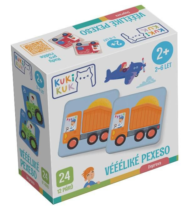 Svět dětí - efko KukiKuk Véééliké pexeso Doprava 24 karet