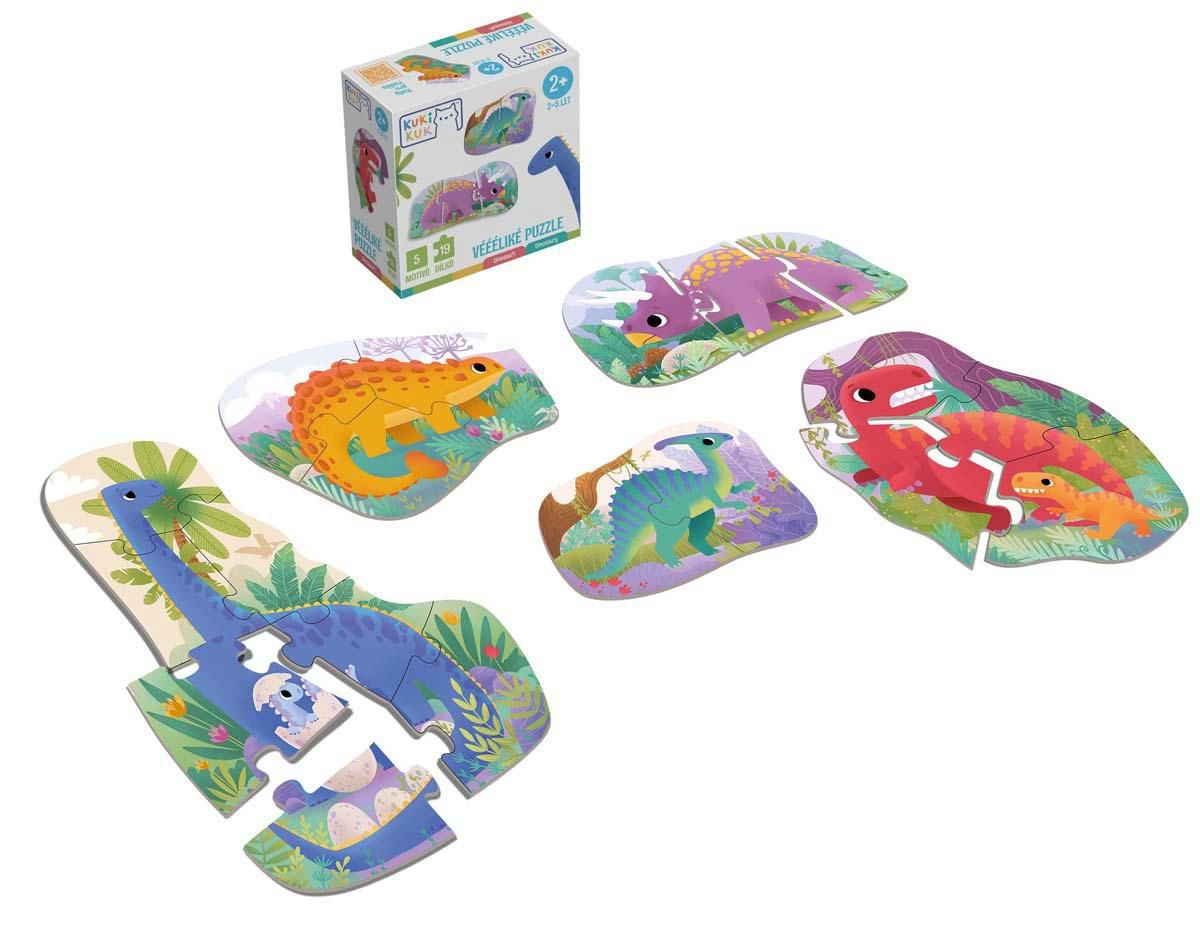 Svět dětí - efko KukiKuk Véééliké puzzle Dinosauři 19 dílků