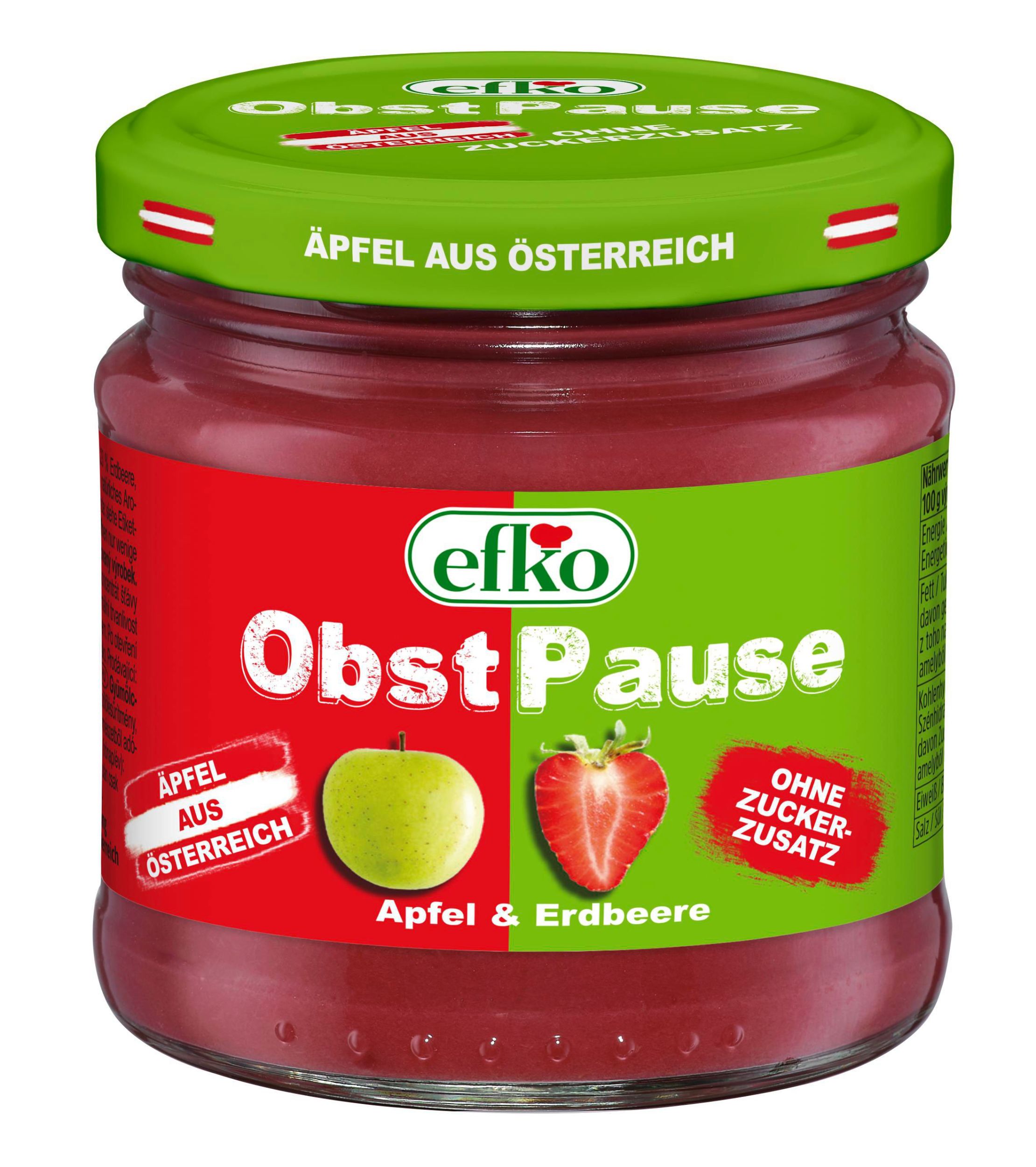 Svět dětí - Efko Obstpause Ovocné pyré jablko-jahoda 210 g