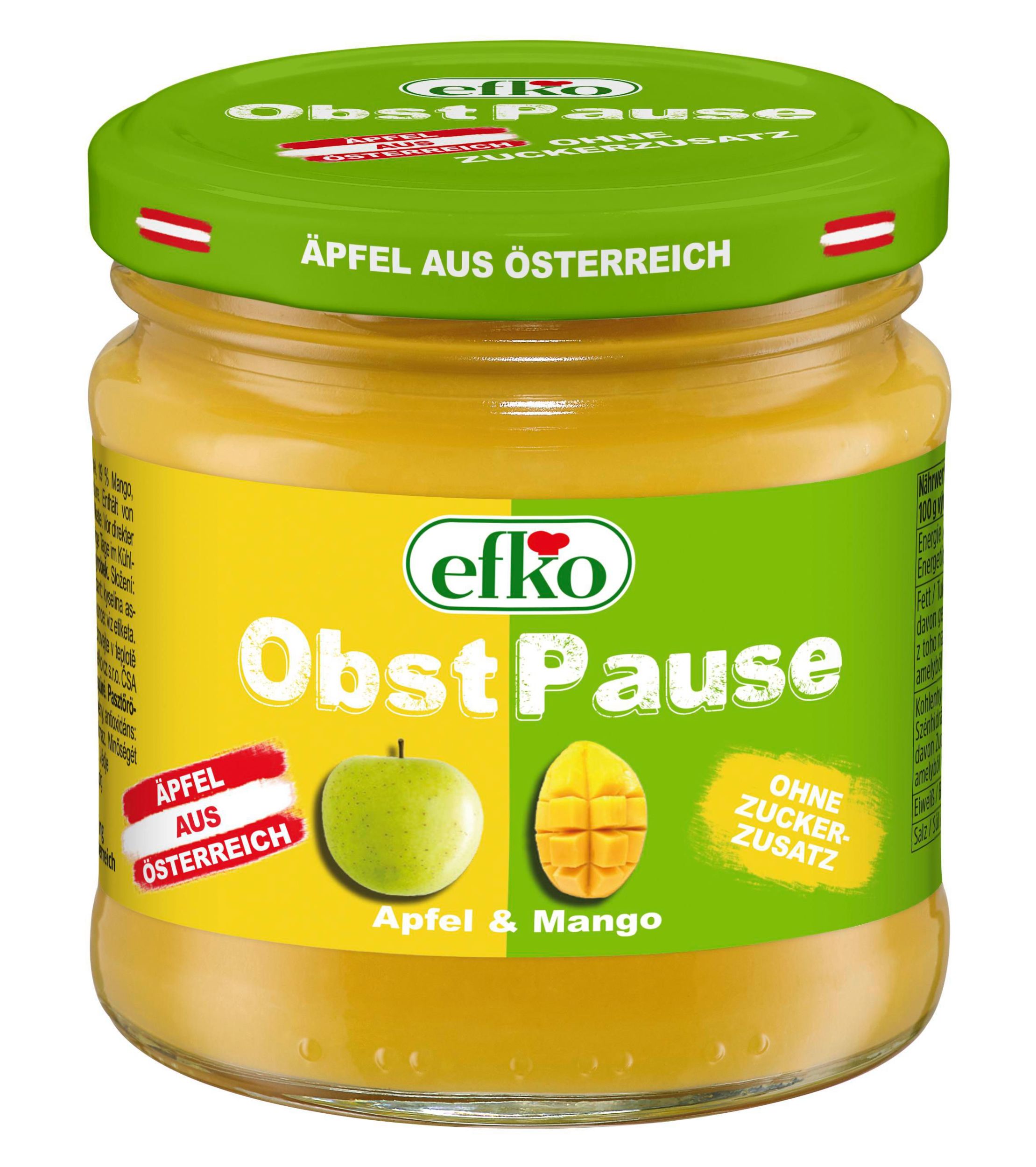 Svět dětí - Efko Obstpause Ovocné pyré jablko-mango 210 g