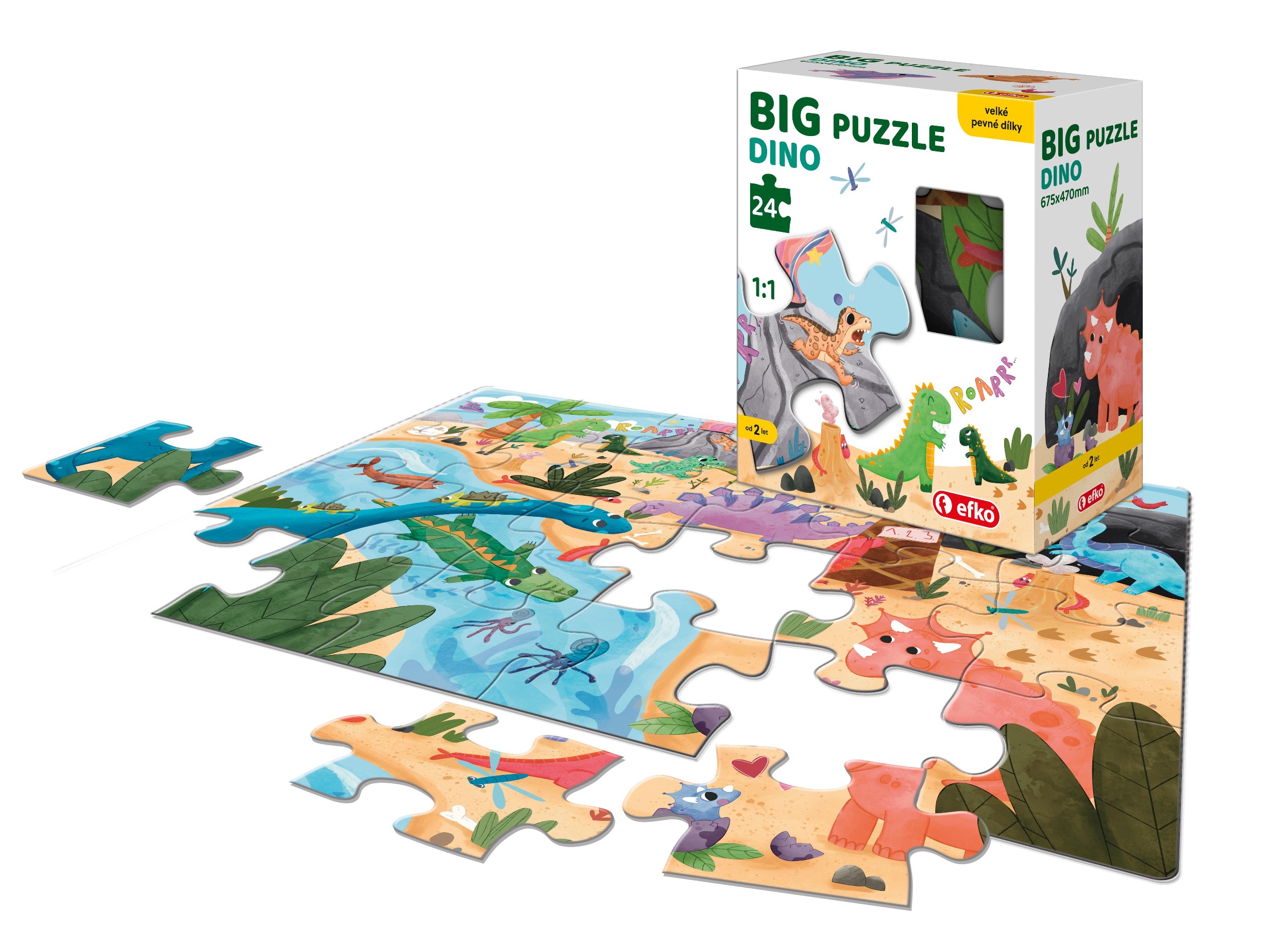 efko Puzzle BIG Dino 24 dílků-1