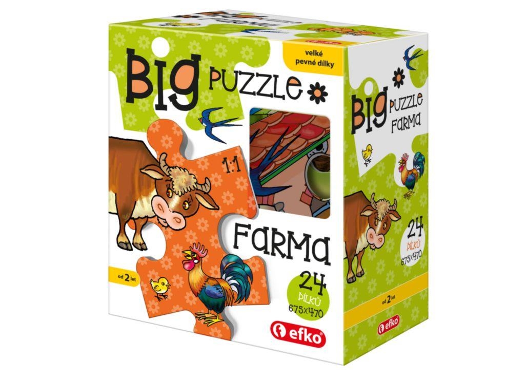 Svět dětí - efko Puzzle BIG Farma baby 24 dílků