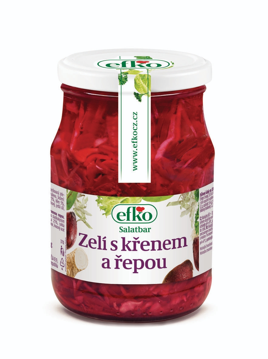 Trvanlivé potraviny - Efko Zelí s křenem a řepou 370 ml