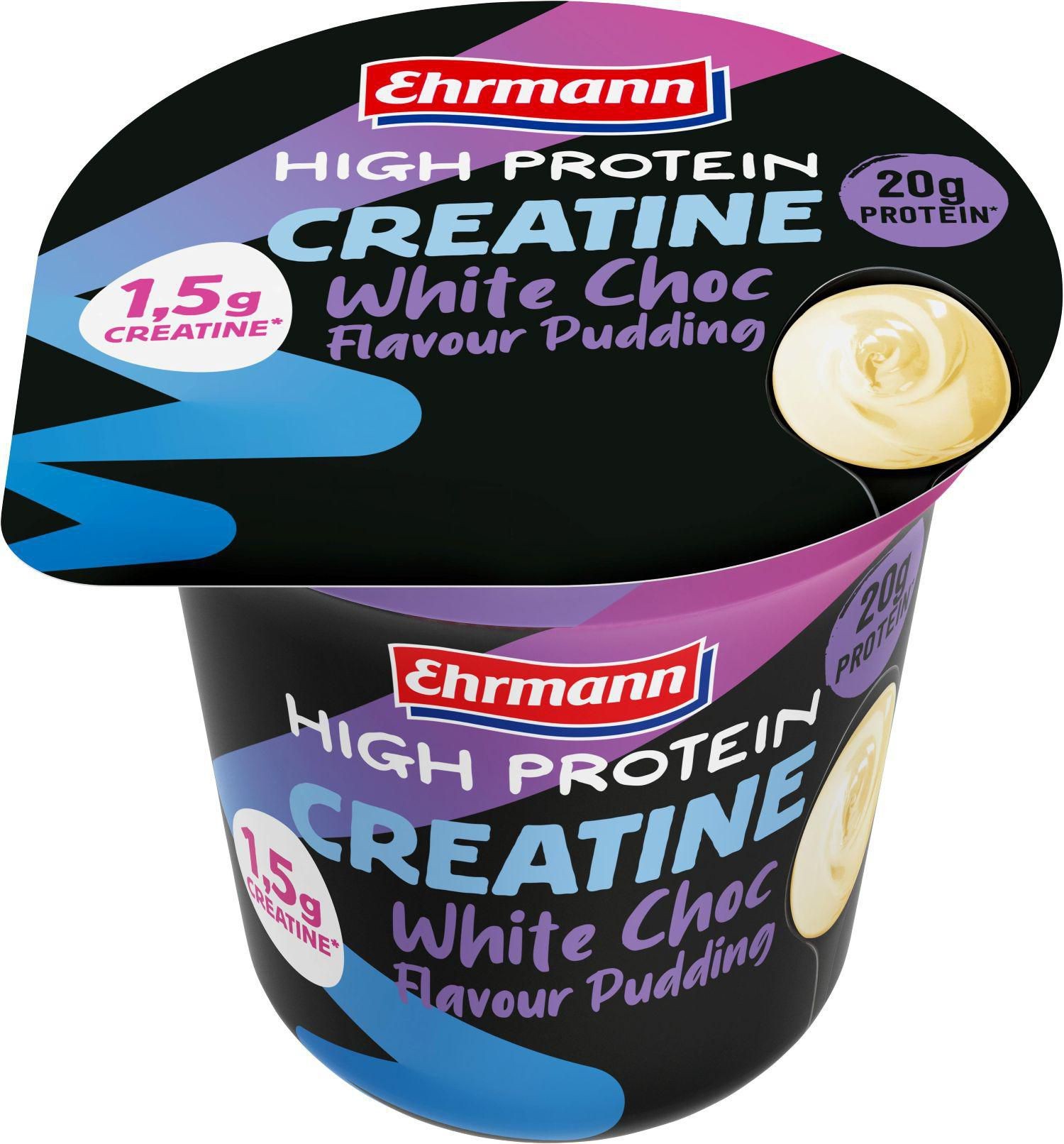 Mléčné a chlazené - Ehrmann High Protein Creatine White Choc Flavour Pudding 230g