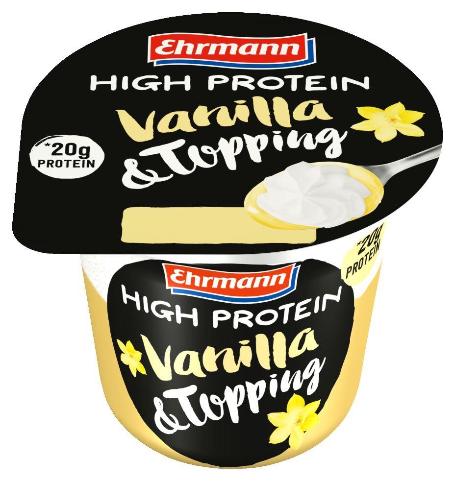 Mléčné a chlazené - Ehrmann High Protein Vanilla & Topping with protein 200 g
