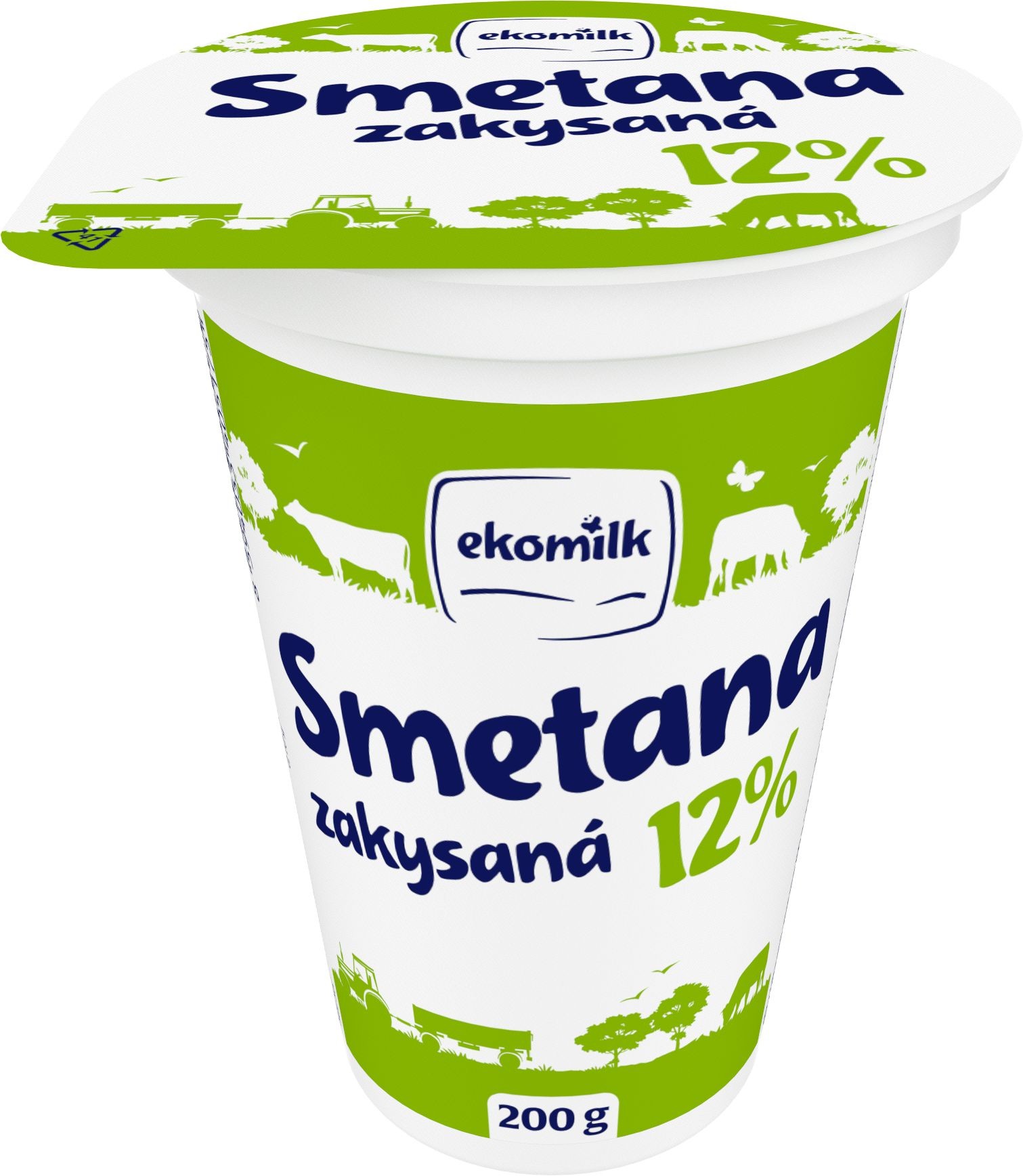 Mléčné a chlazené - Ekomilk Zakysaná smetana 12% 200 g