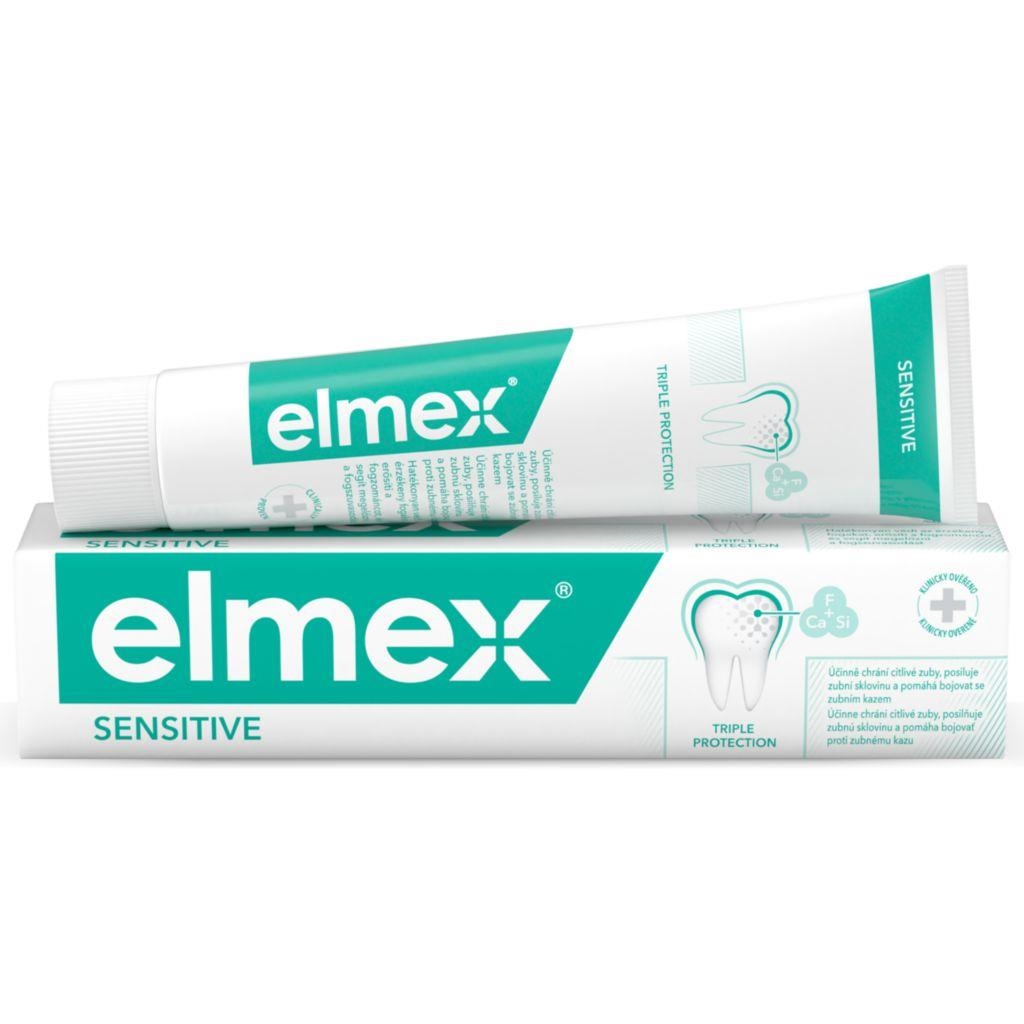 Drogerie a kosmetika - Elmex Sensitive Zubní pasta s aminfluoridem 75 ml