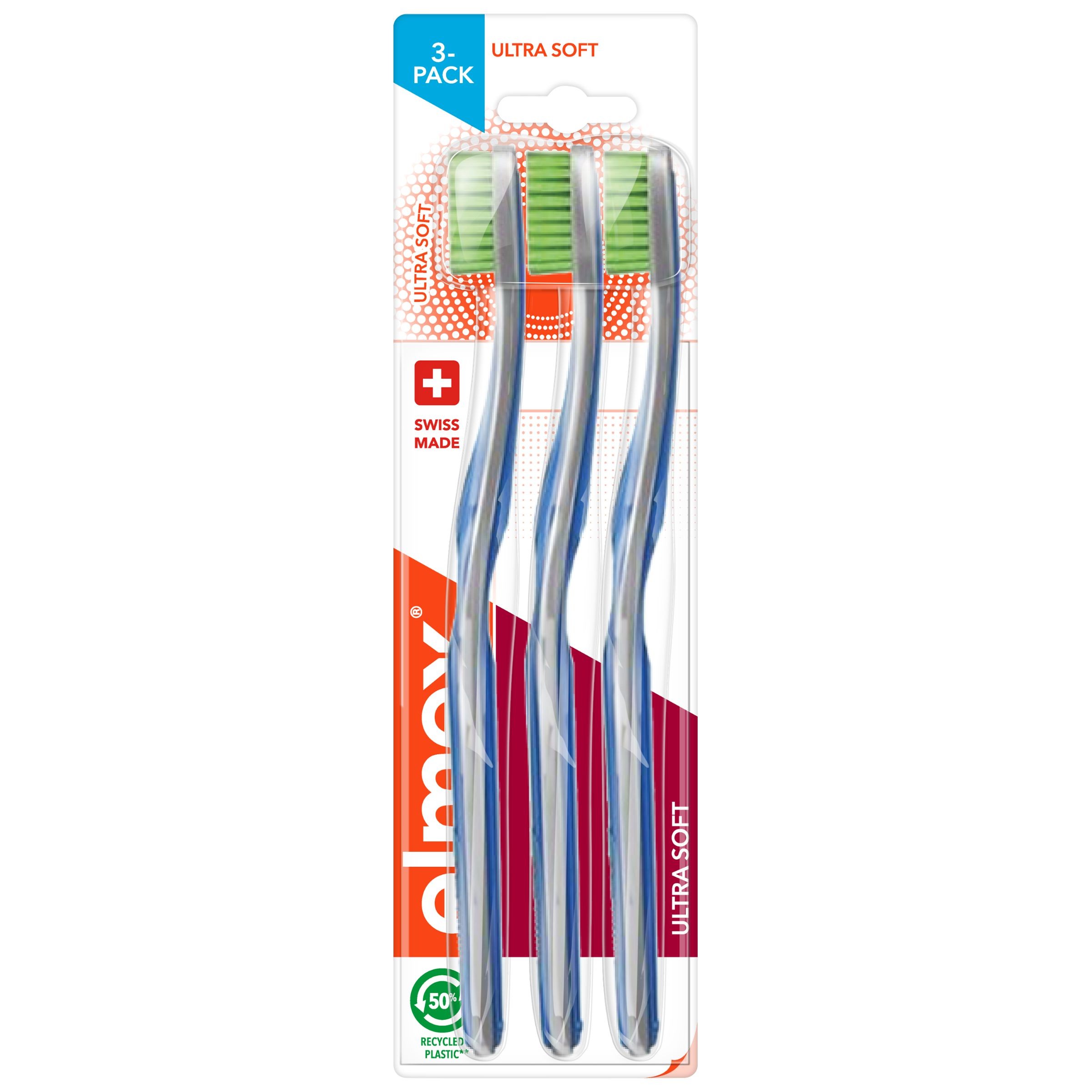 Drogerie a kosmetika - Elmex Ultra Soft Zubní kartáček 3 ks