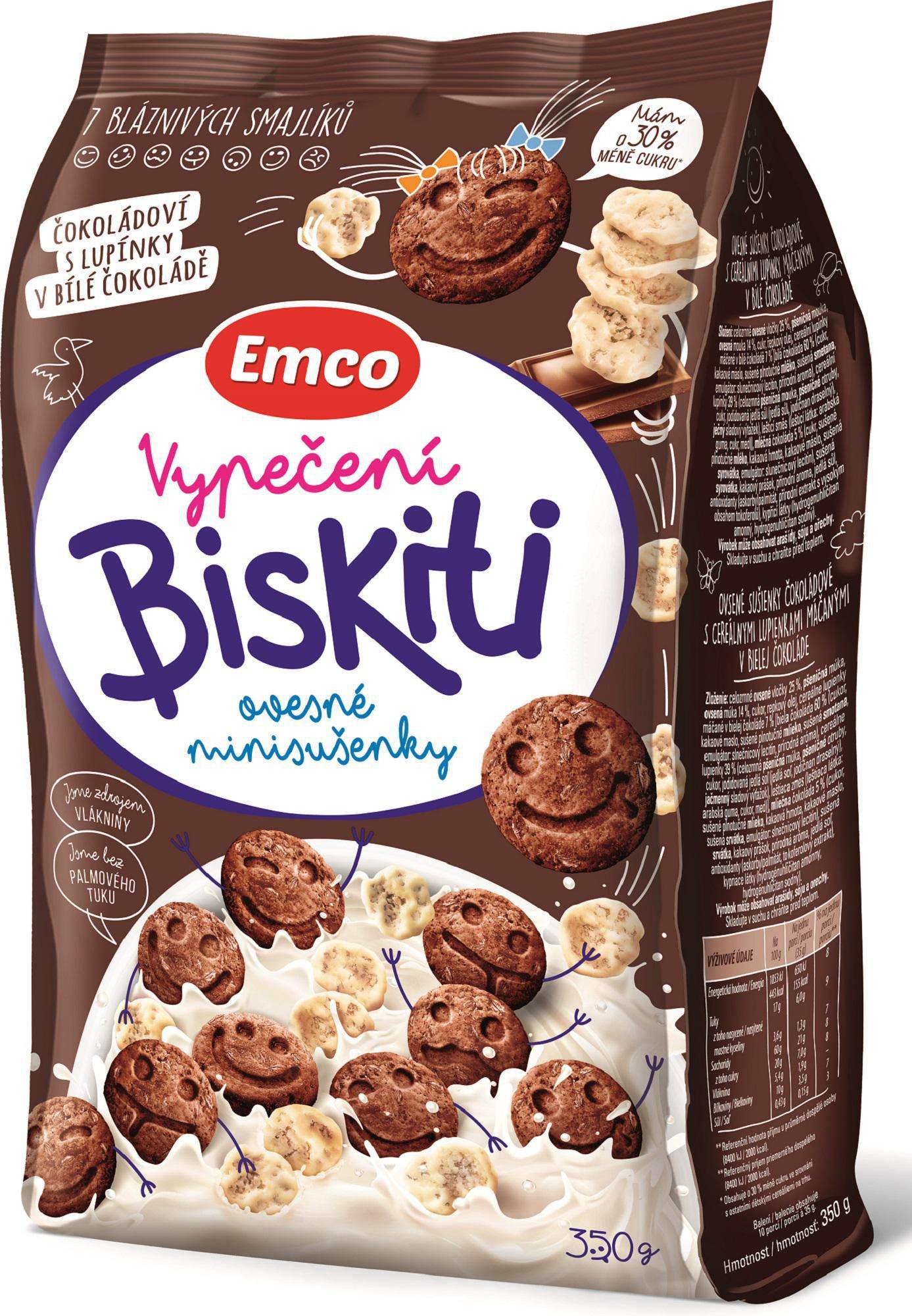 Trvanlivé potraviny - Emco Biskiti čokoládové 350 g