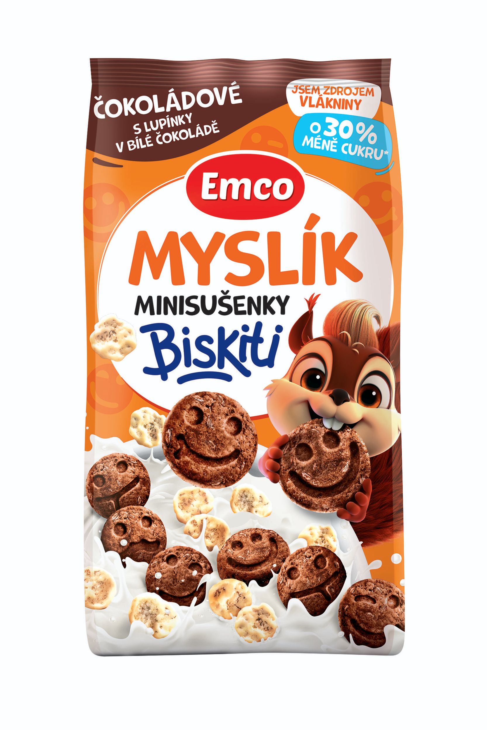 Trvanlivé potraviny - Emco Biskiti čokoládoví s lupínky 350 g