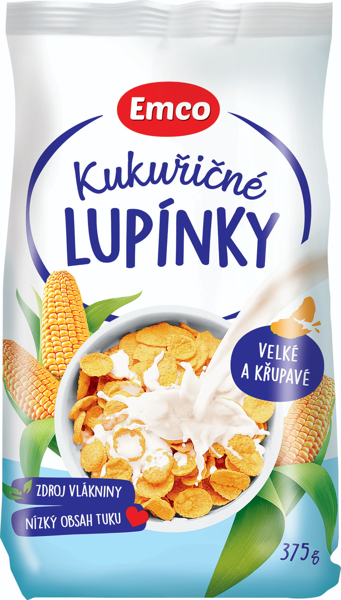 Trvanlivé potraviny - Emco Kukuřičné lupínky 375 g