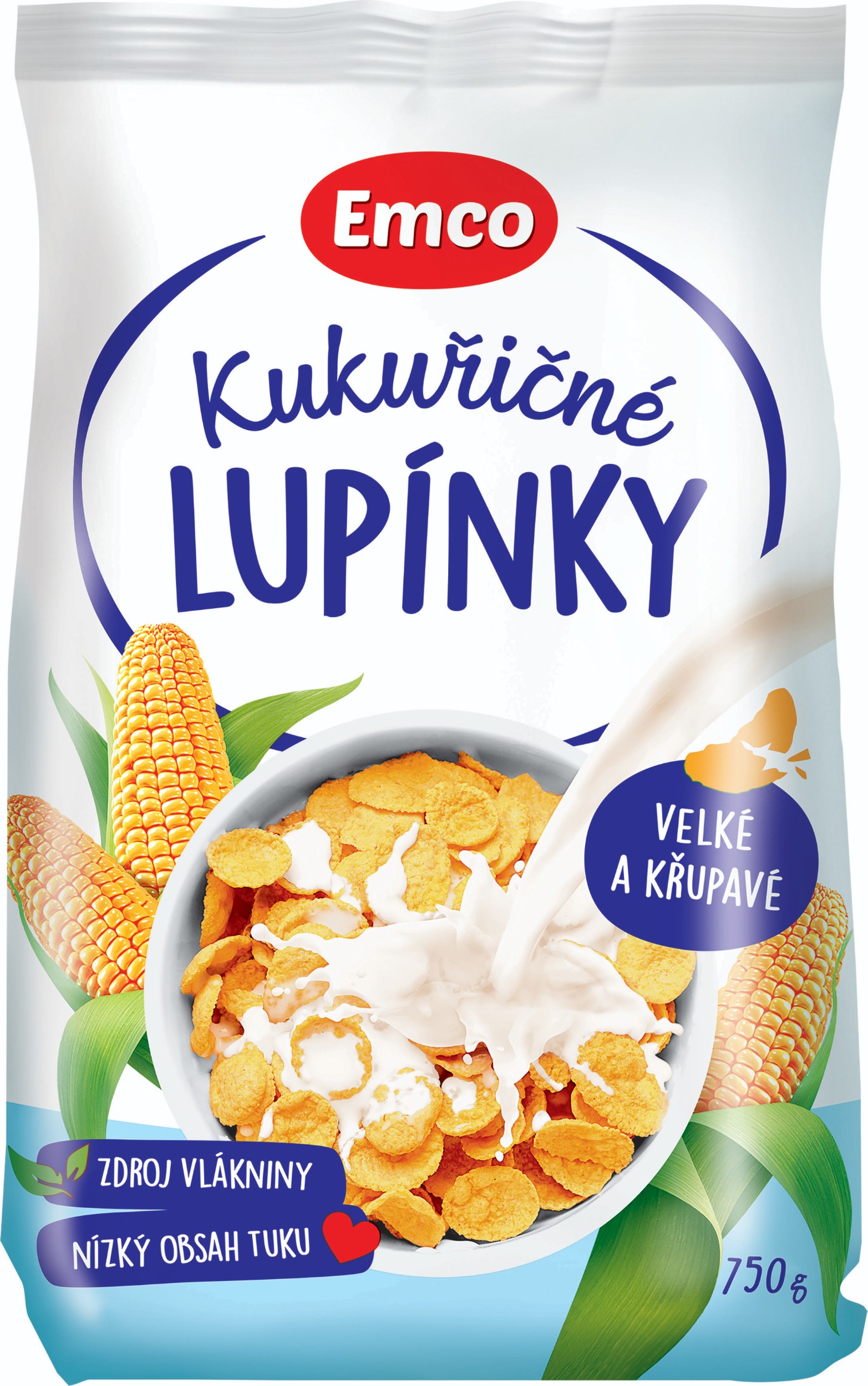 Trvanlivé potraviny - Emco Kukuřičné lupínky 750 g