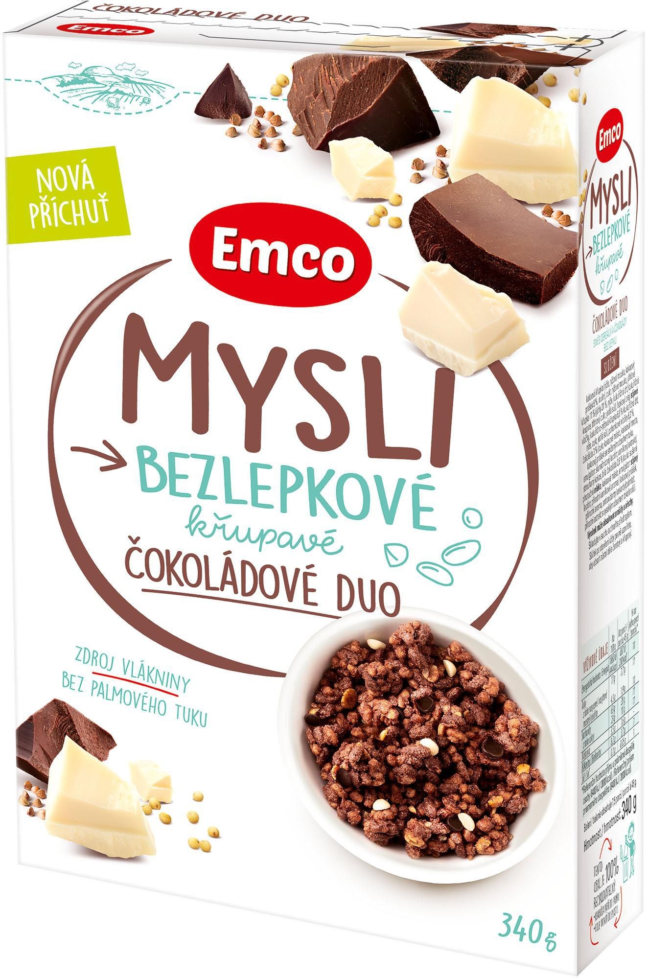 Zdravý svět - Emco Mysli bezlepkové čokoládové duo 340g