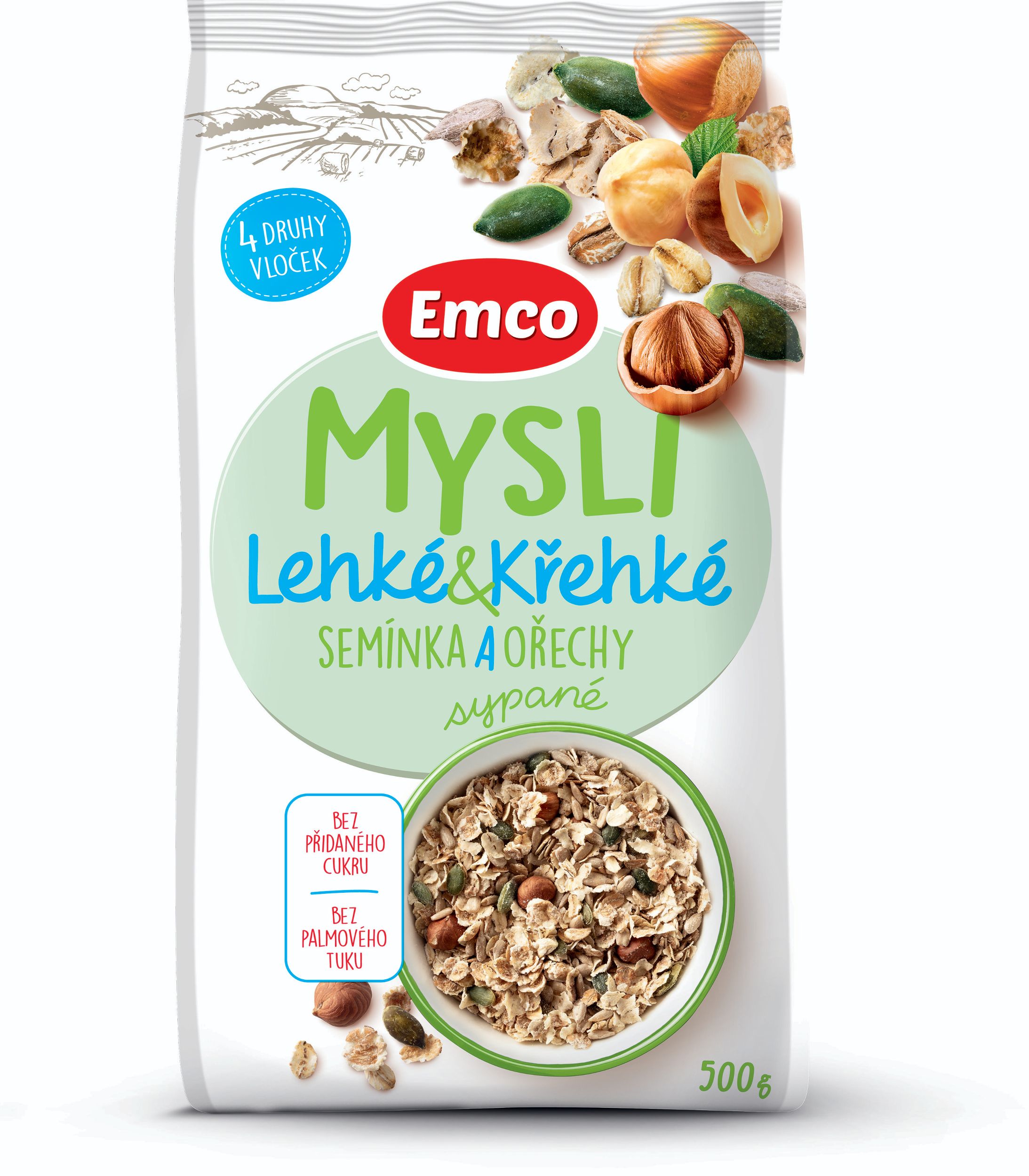 Trvanlivé potraviny - Emco Mysli L&K semínka, ořechy 500g
