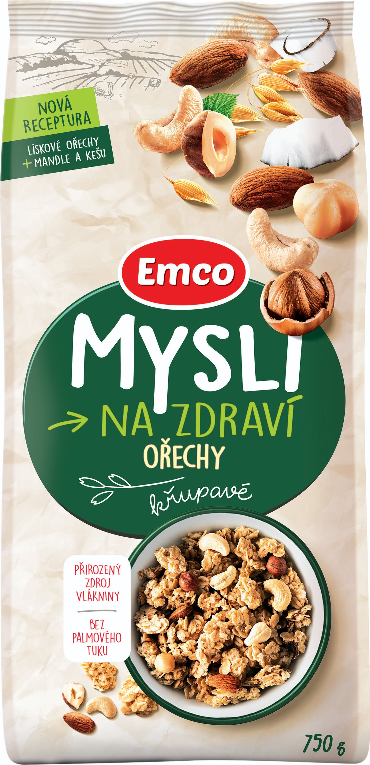Trvanlivé potraviny - Emco Mysli ořech 750g