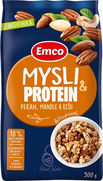 Trvanlivé potraviny - Emco Mysli & protein pekan, mandle a kešu 500 g