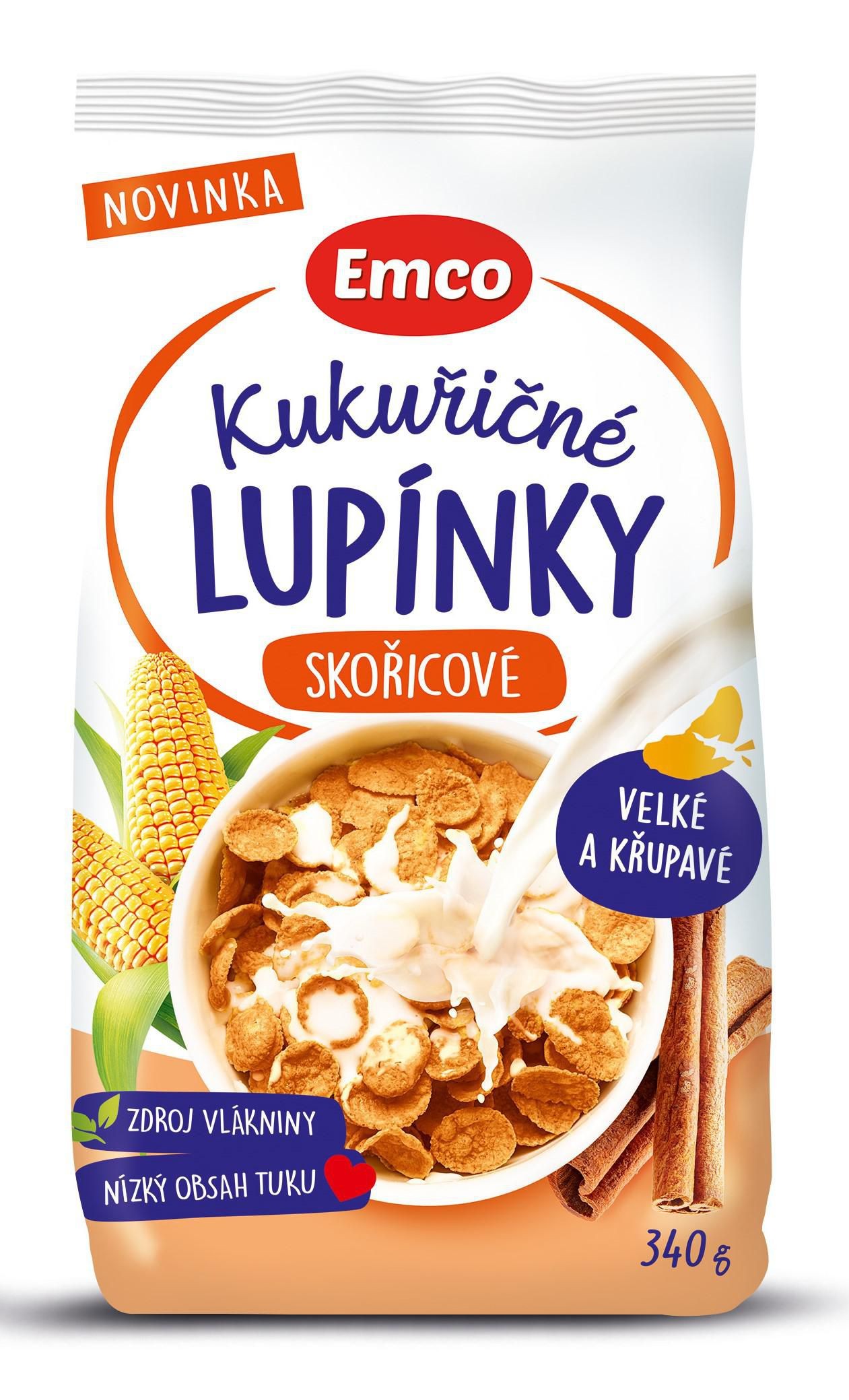Trvanlivé potraviny - Emco Skořicové lupínky 340g