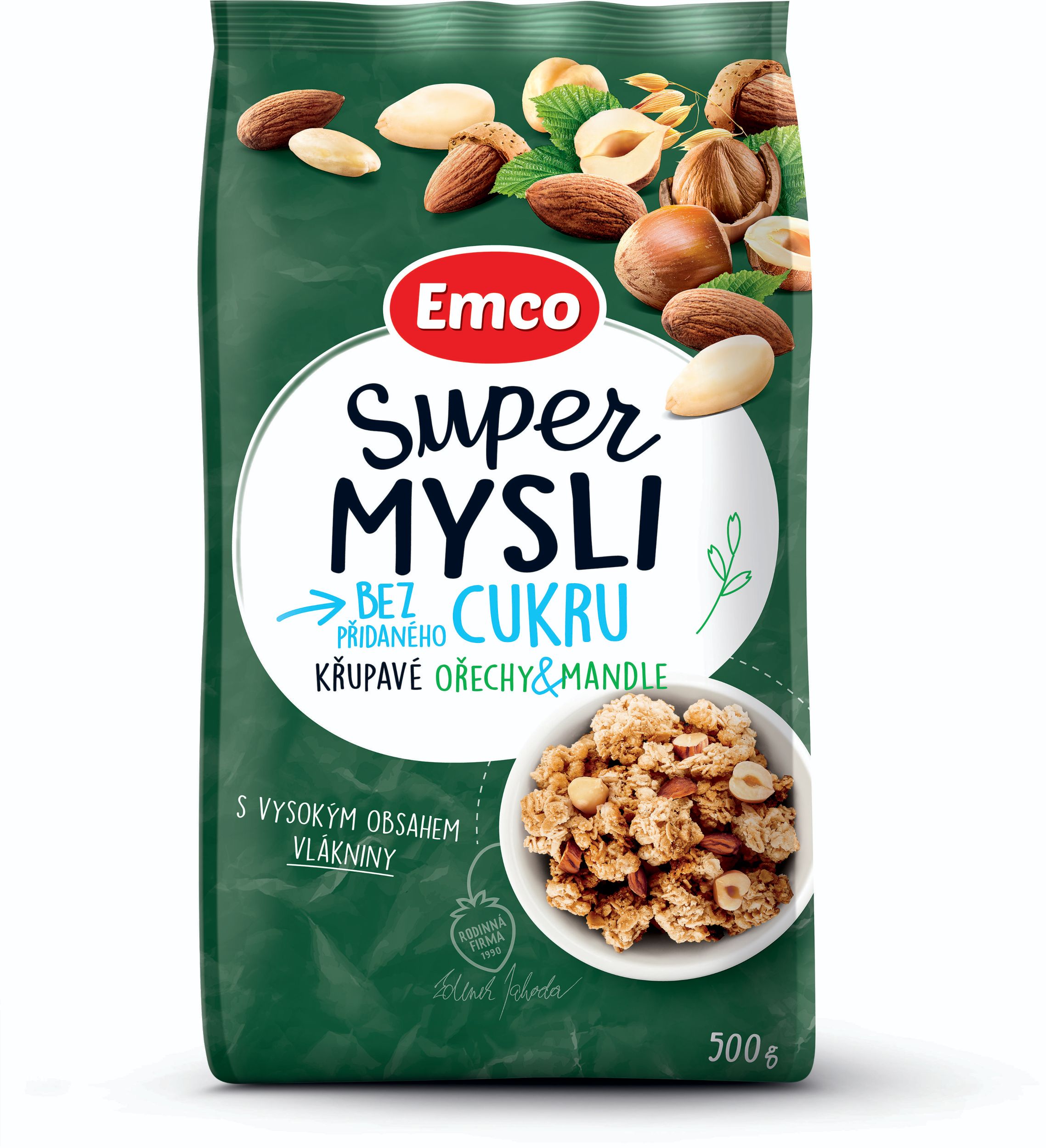 Trvanlivé potraviny - Emco Super mysli ořechy a mandle 500g