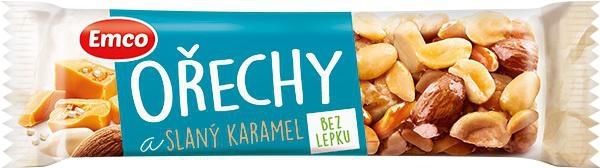 Trvanlivé potraviny - Emco Tyčinka ořech slaný karamel 35g