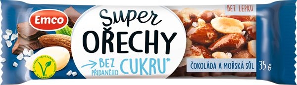 Trvanlivé potraviny - Emco Tyčinka Superořechy mořská sůl 35g