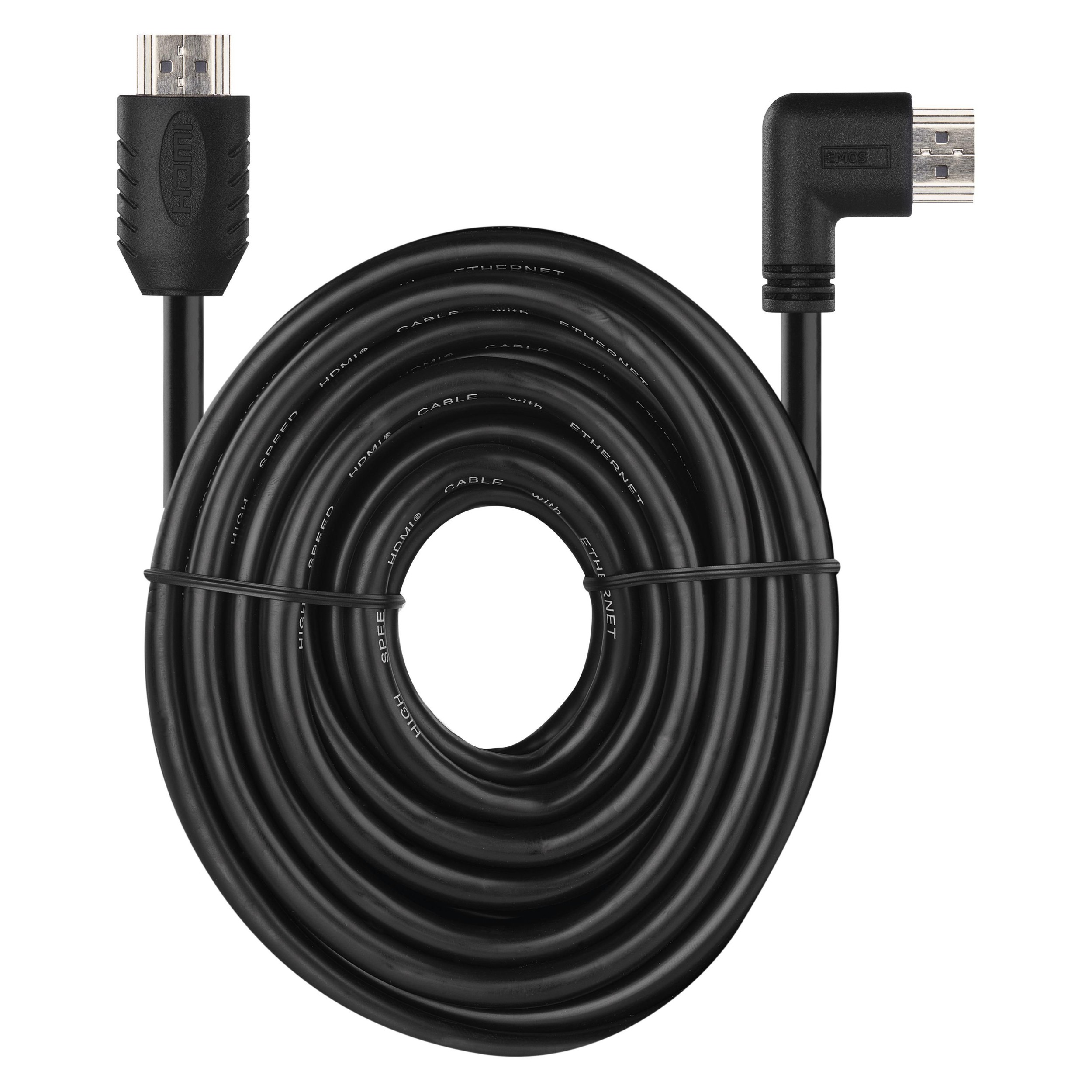 Elektro - Emos HDMI kabel 2.0 A/M-A/M 90° 5M