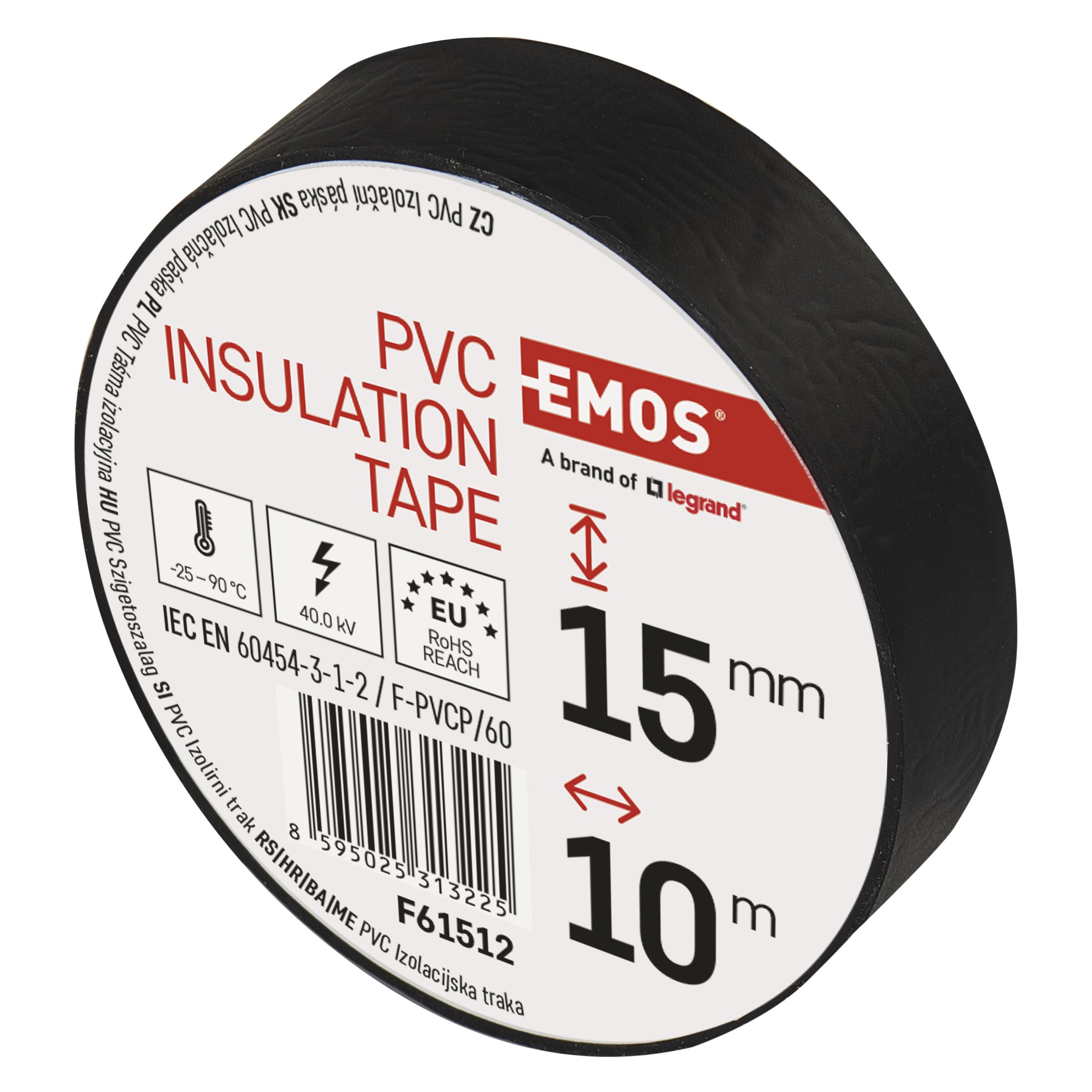 Domácnost a Zahrada - Emos Izolační páska černá PVC 15 mm 10 m