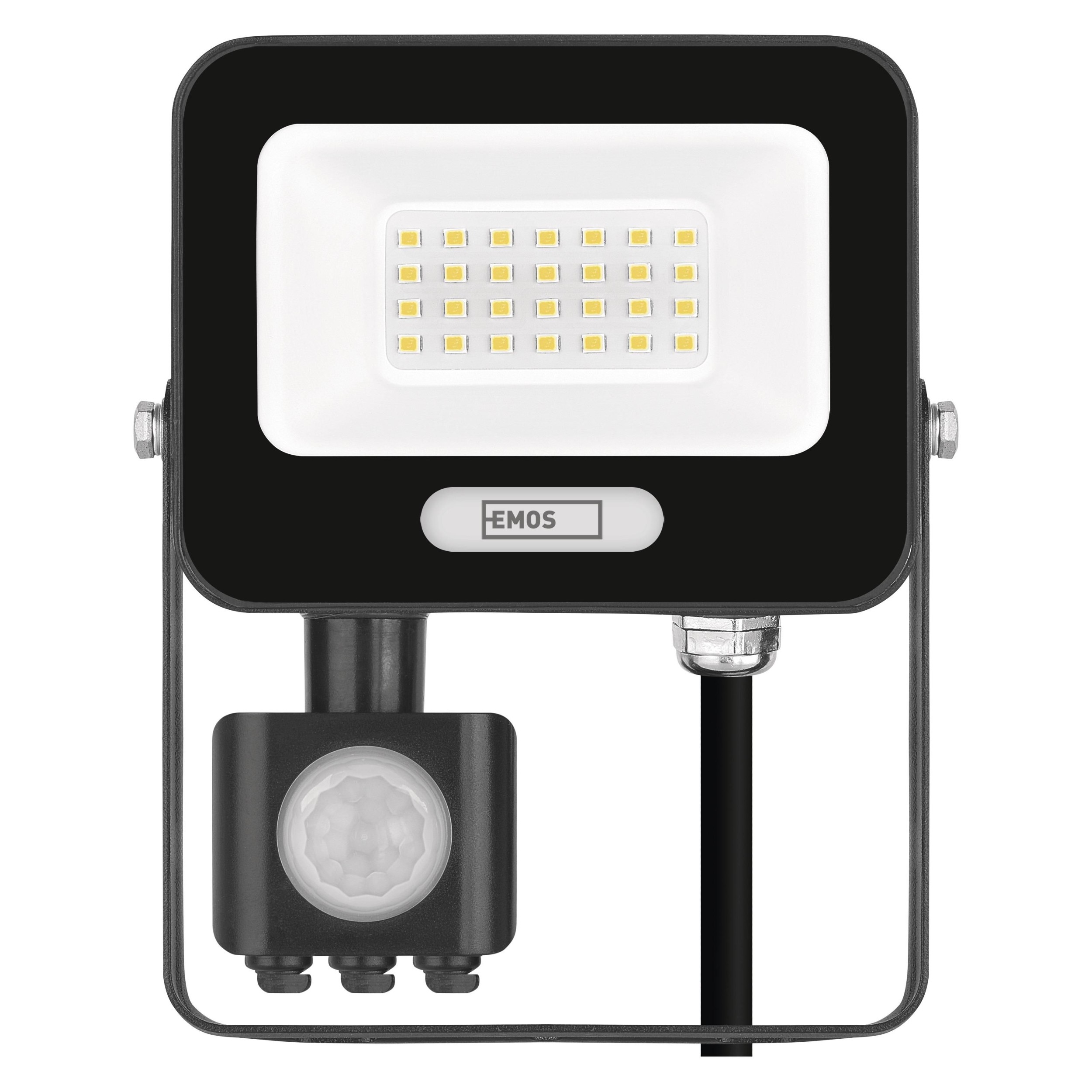 EMOS LED reflektor GLARO s pohybovým čidlem, 20 W, černý, IP54, 2000 lm, neutrální bílá-1