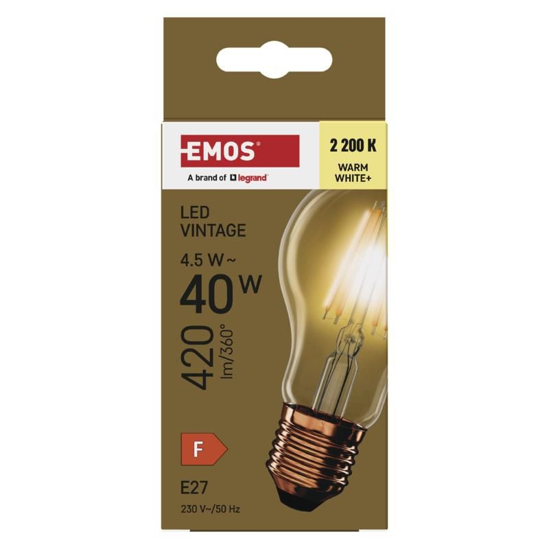 Elektro - Emos LED VNT A60 4,5W(40W) 420lm E27 WW+