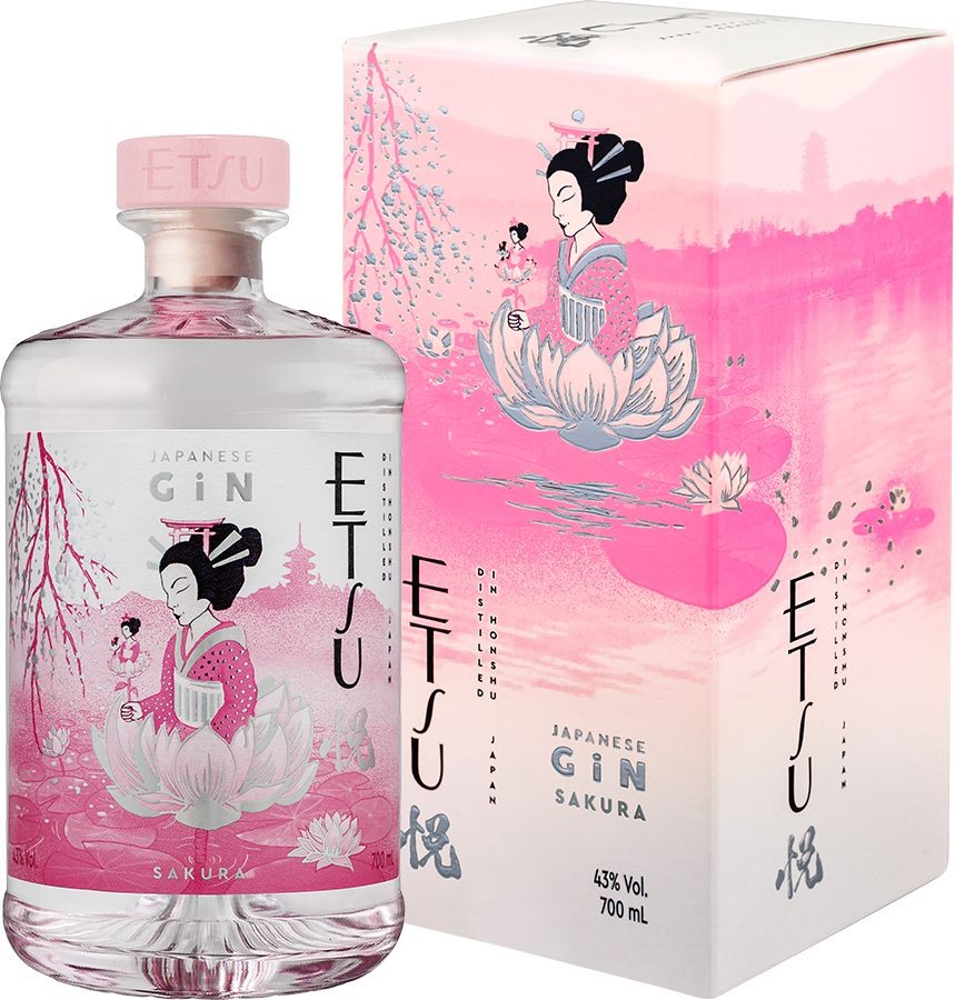 Nápoje - Etsu Sakura Japanese gin 43% 0,7l