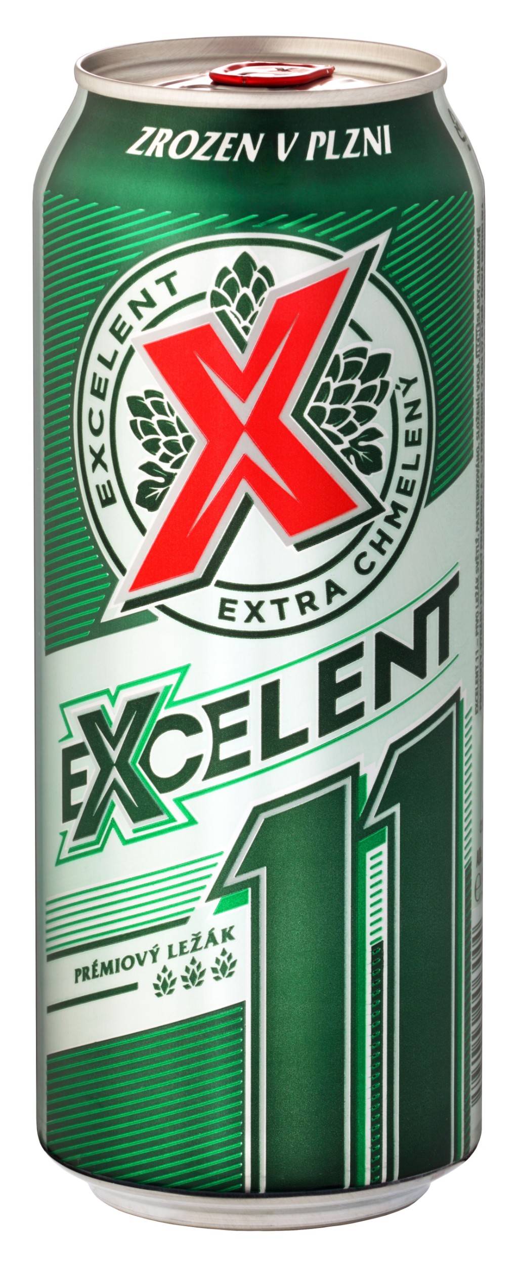 Nápoje - Excelent 11° prémiový ležák pivo plech 0,5 l