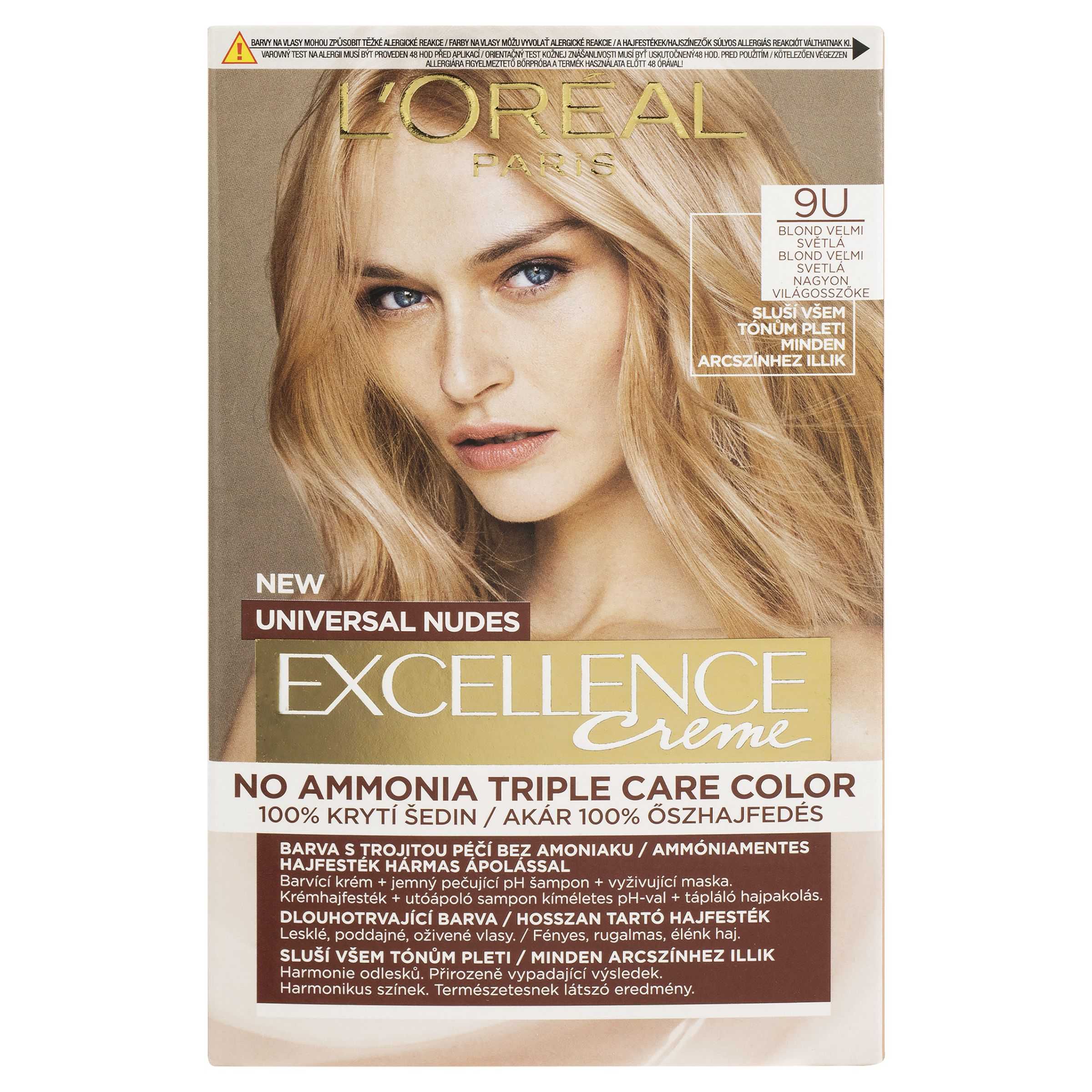 Drogerie a kosmetika - Excellence Nudes 9U Velmi světlá blond