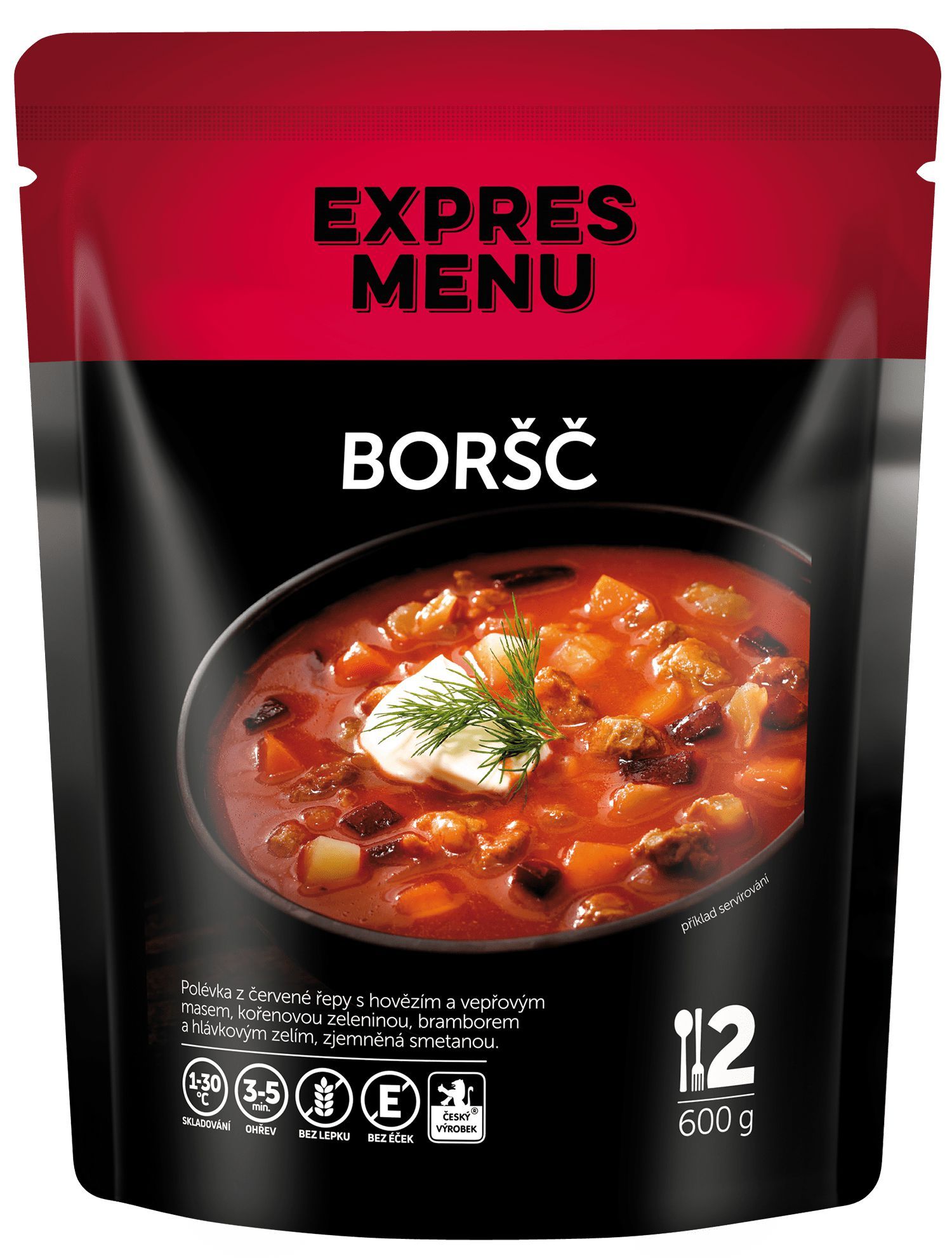 Hotová jídla - Expres menu Boršč, 2 porce, 600g