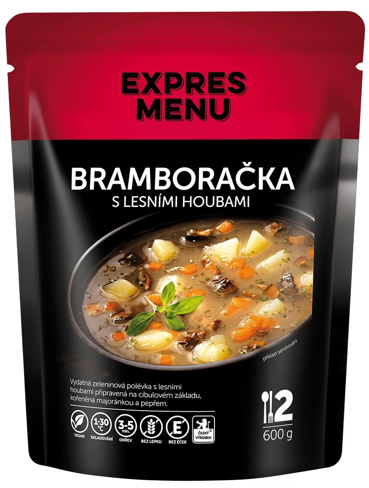 Hotová jídla - Expres menu Bramboračka s leními houbami 2P, 600g