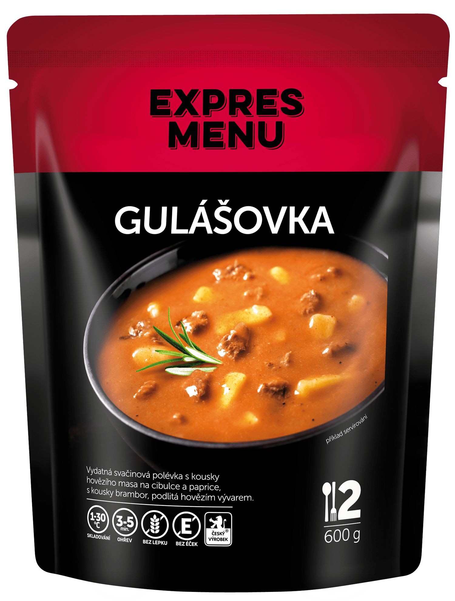 Hotová jídla - Expres menu Gulášová polévka bezlepková 600g