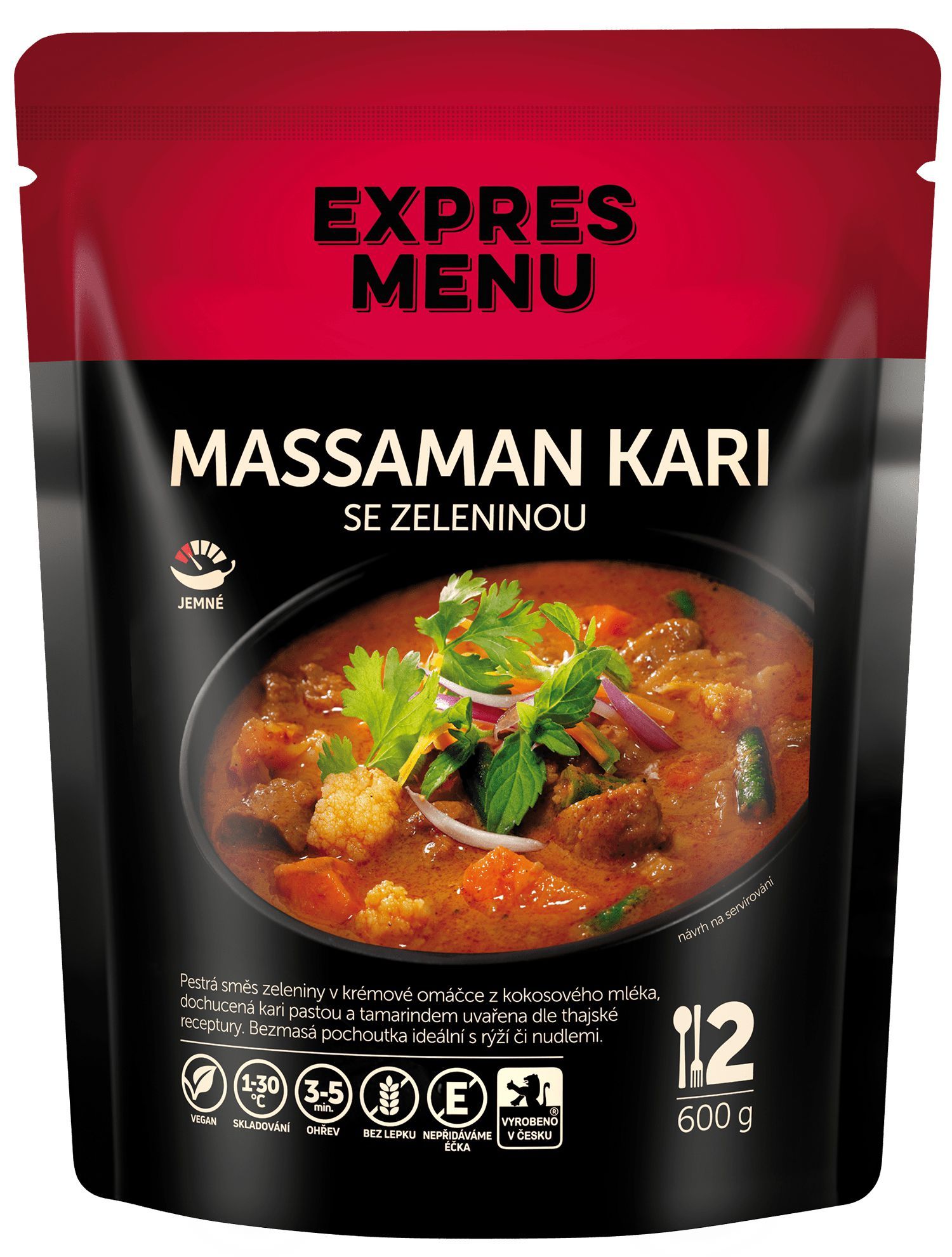 Hotová jídla - Expres menu Massaman kari se zeleninou 600g