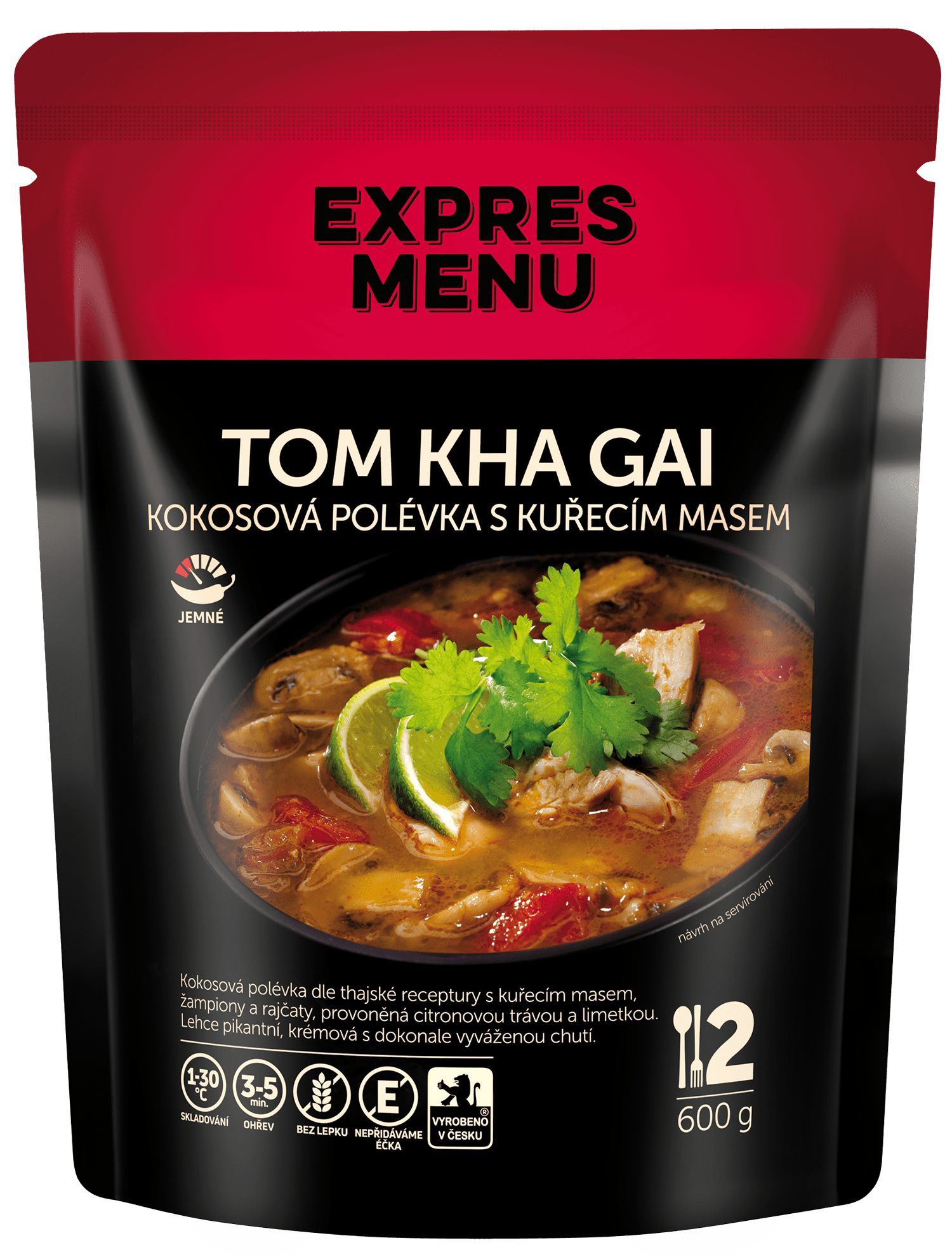 Hotová jídla - Expres menu Tom Kha Gai - Thajská polévka s kuřecím 600g